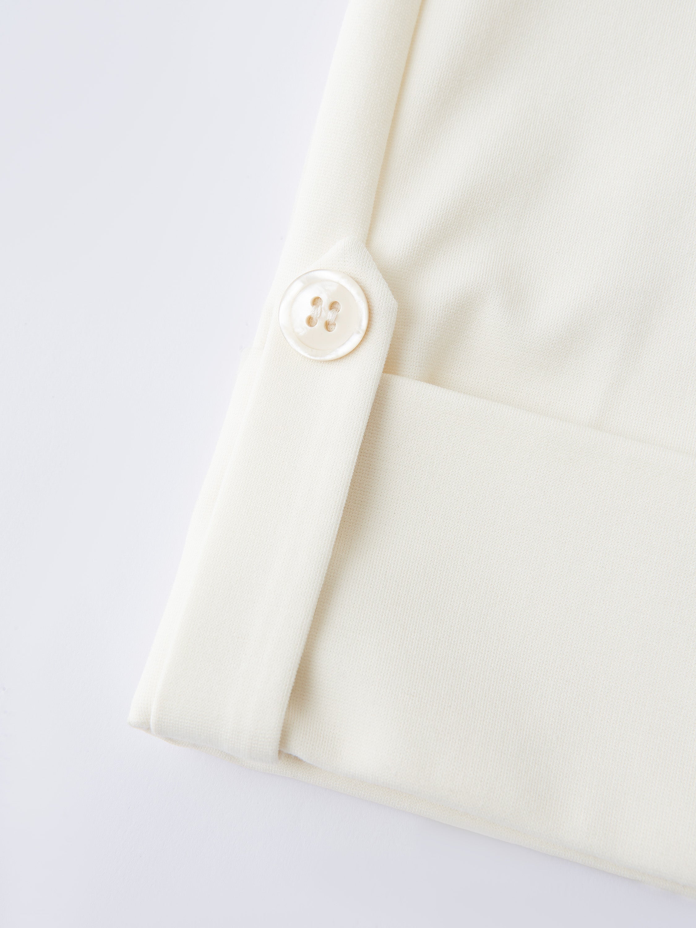 Bamboo Ponte Mid Rise Wide Leg Trouser with Fold-up Hem