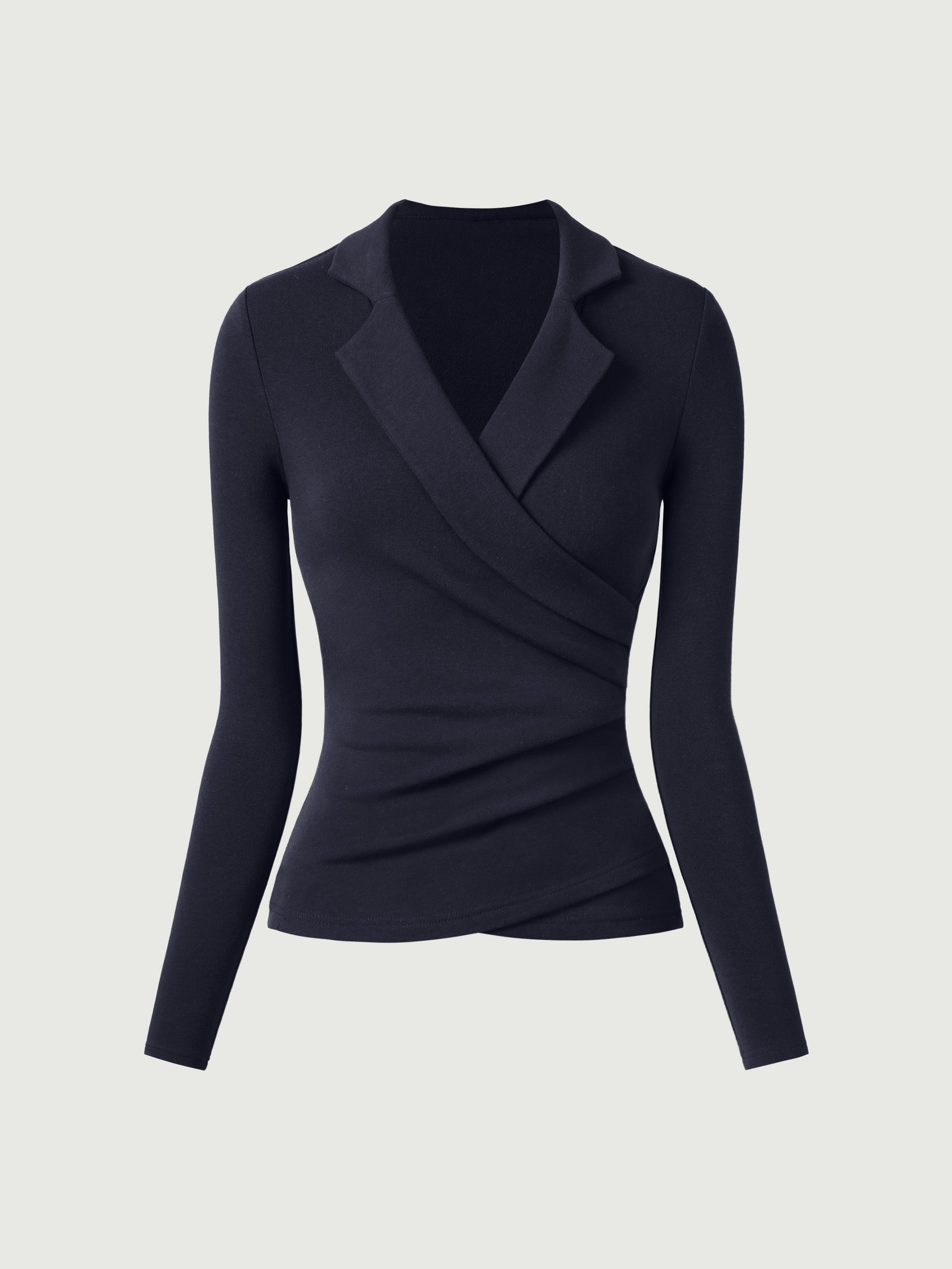 Collared Surplice Top