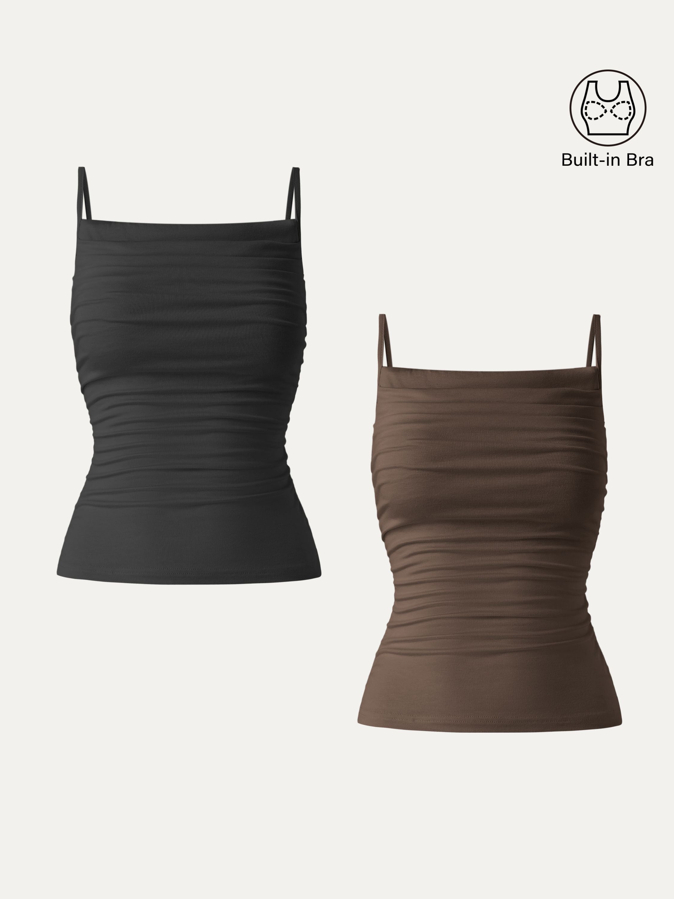 Adjustable Spaghetti Straps Side Ruched New Airy Brami