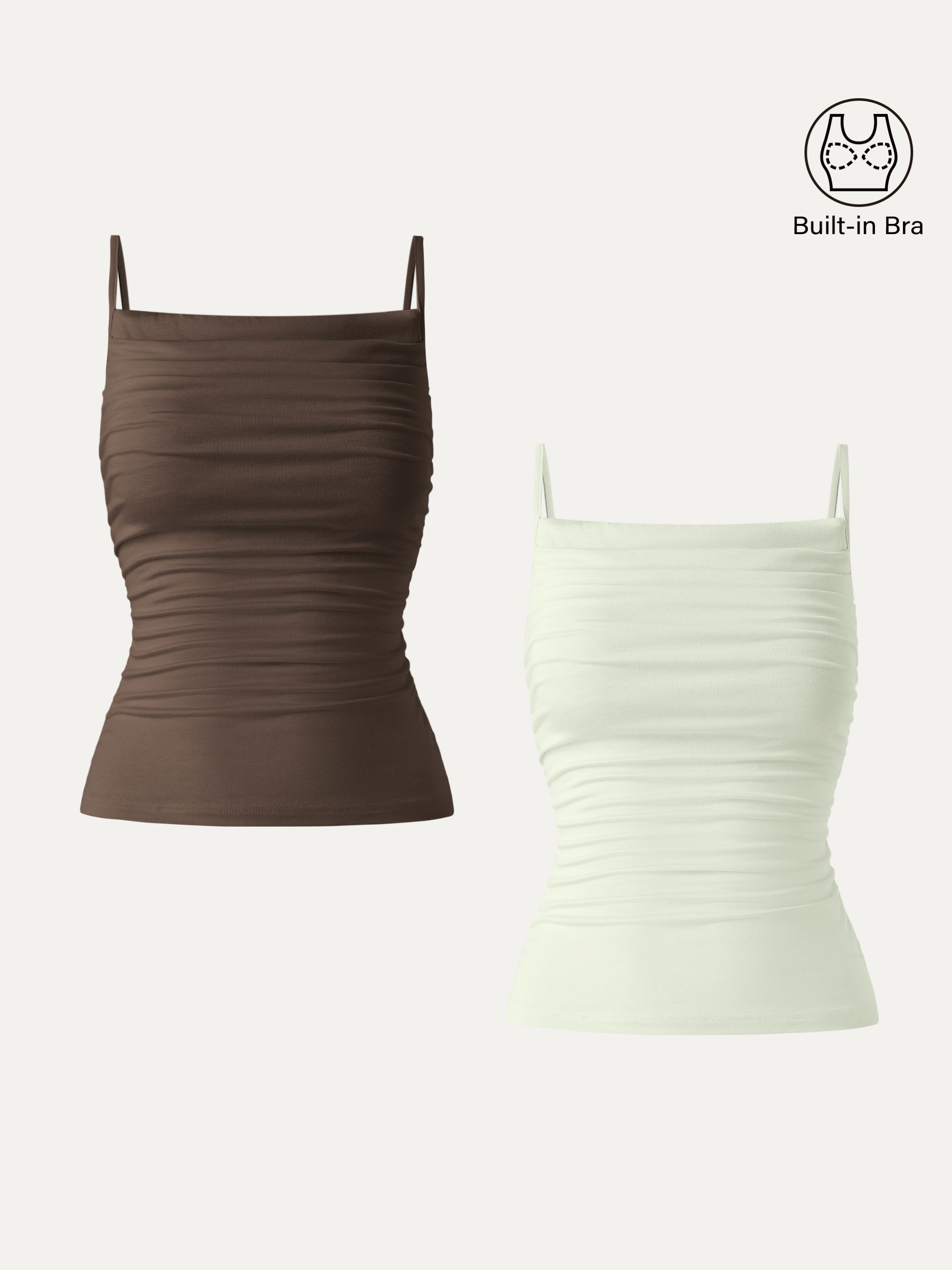 Adjustable Spaghetti Straps Side Ruched New Airy Brami