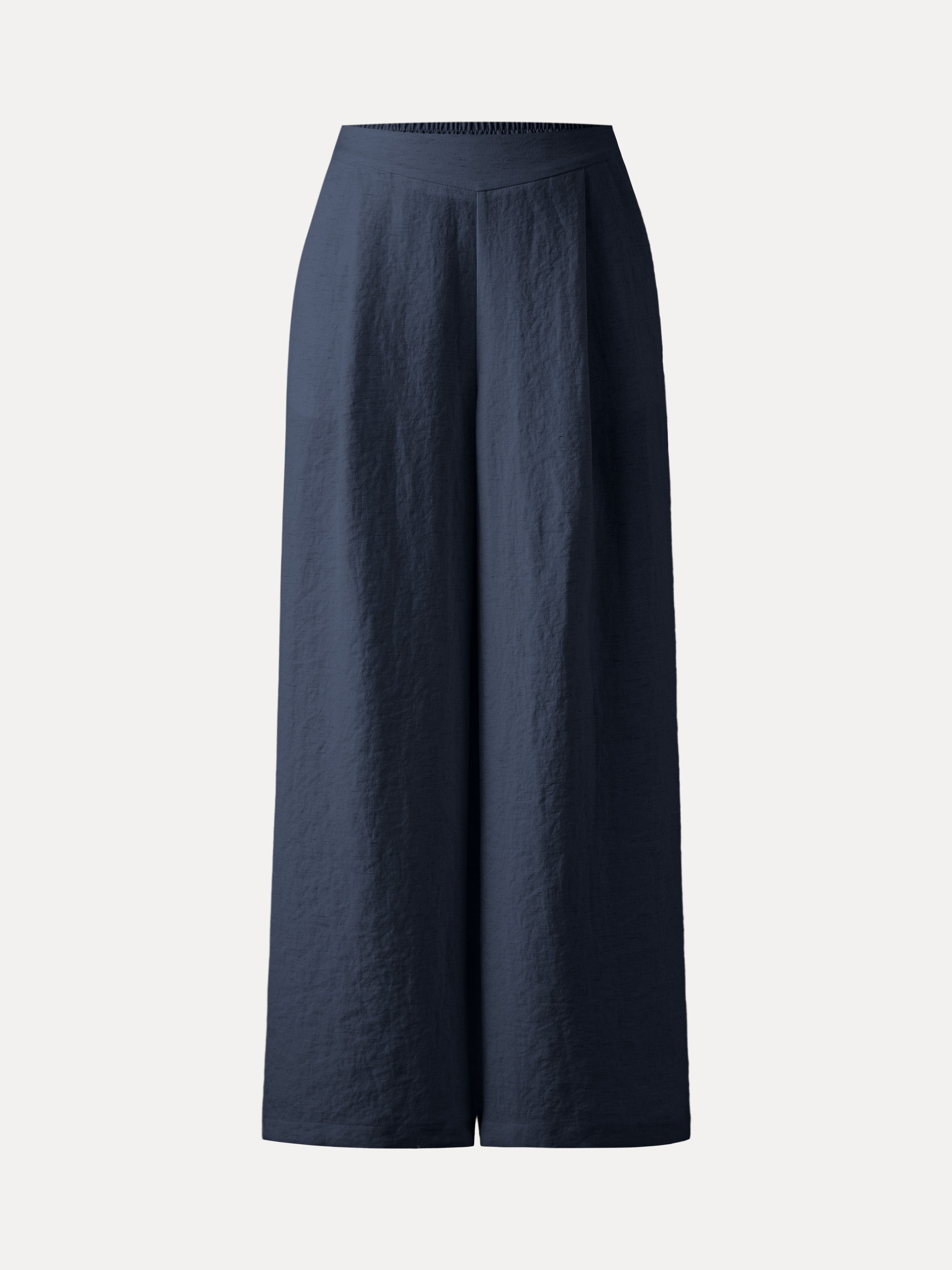 Breezy Linen Mid Rise Wide Leg Pant with Pockets