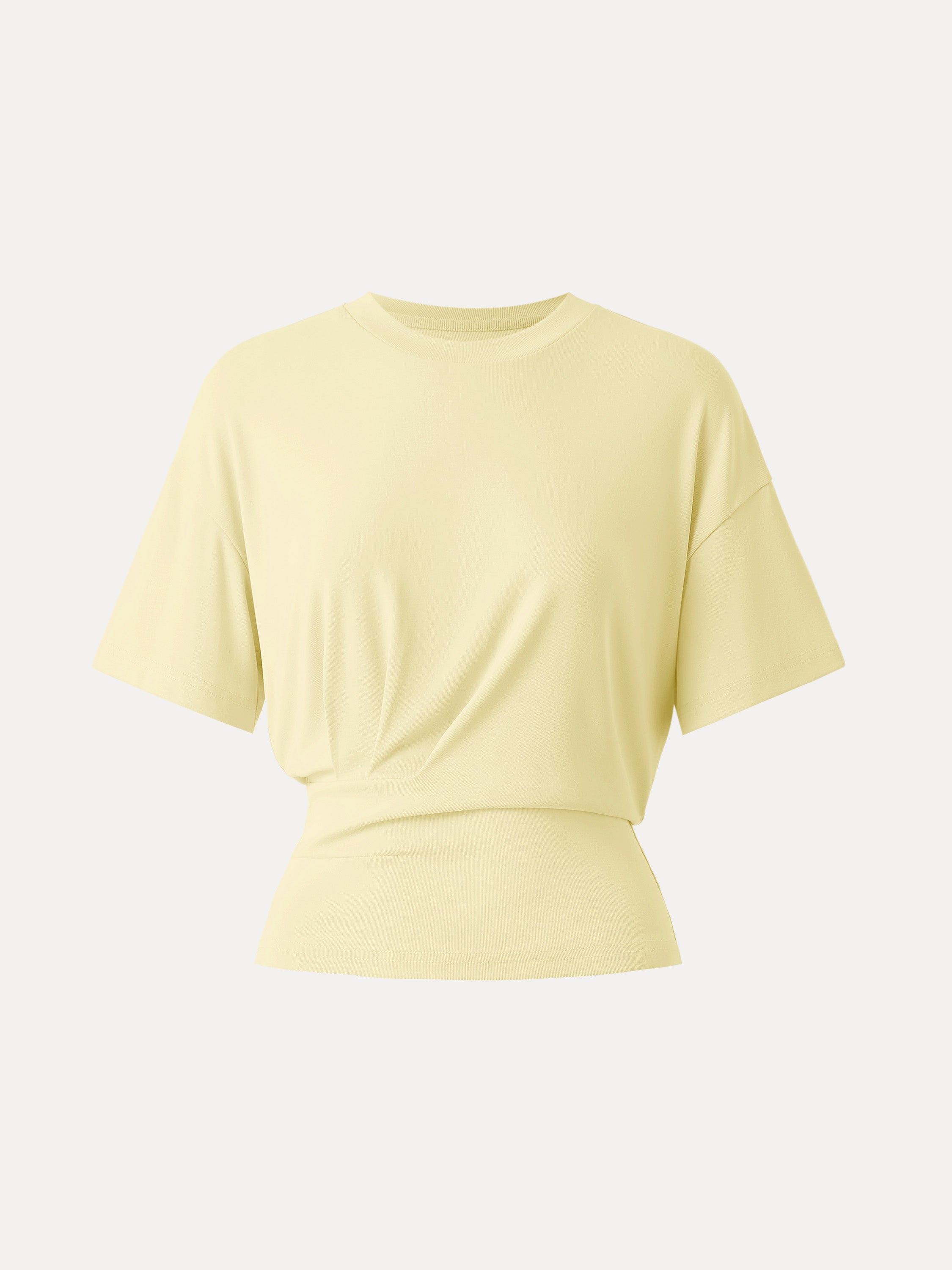 Crewneck Short Sleeve Tucked Tee