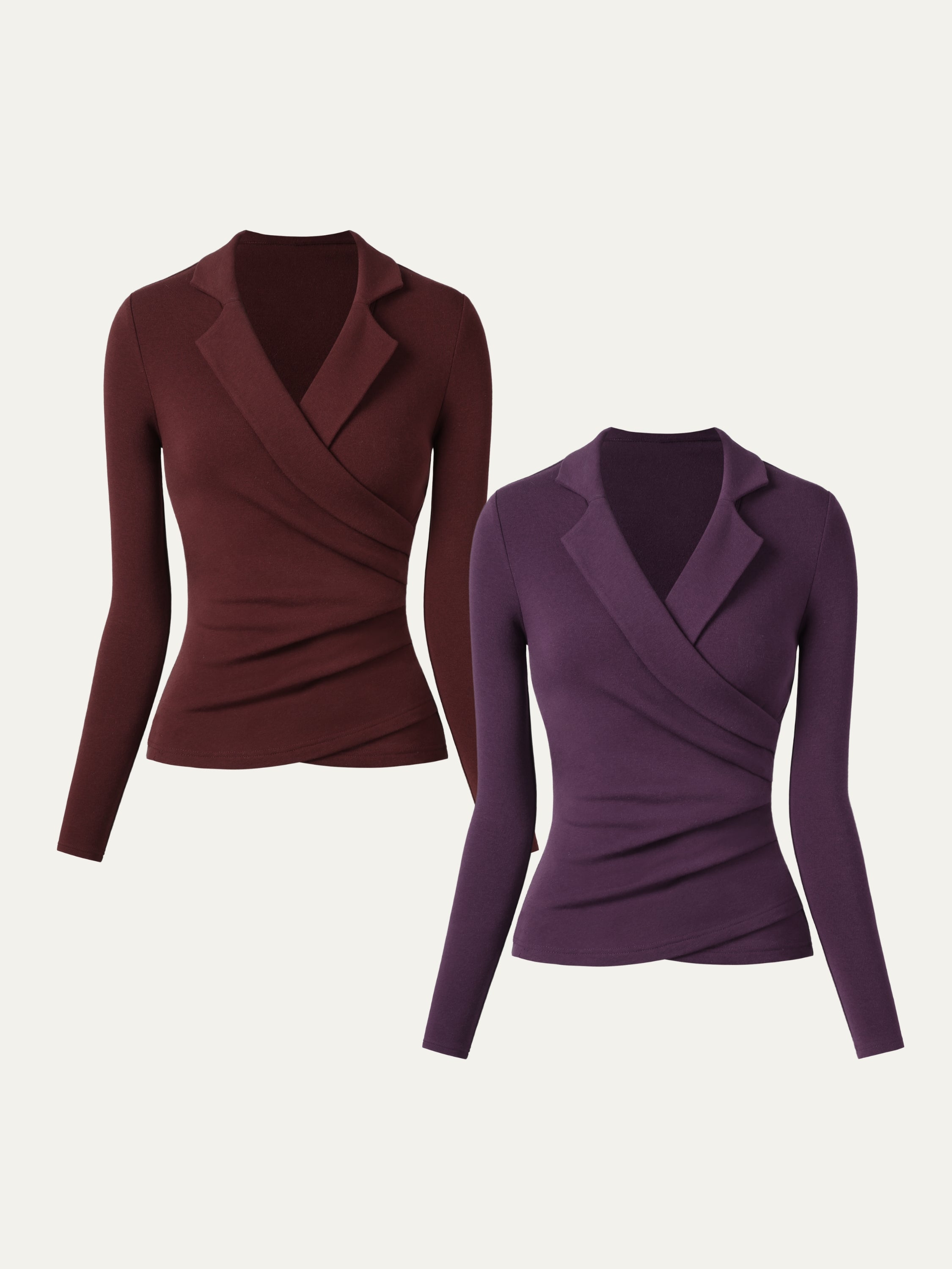 Collared Surplice Top