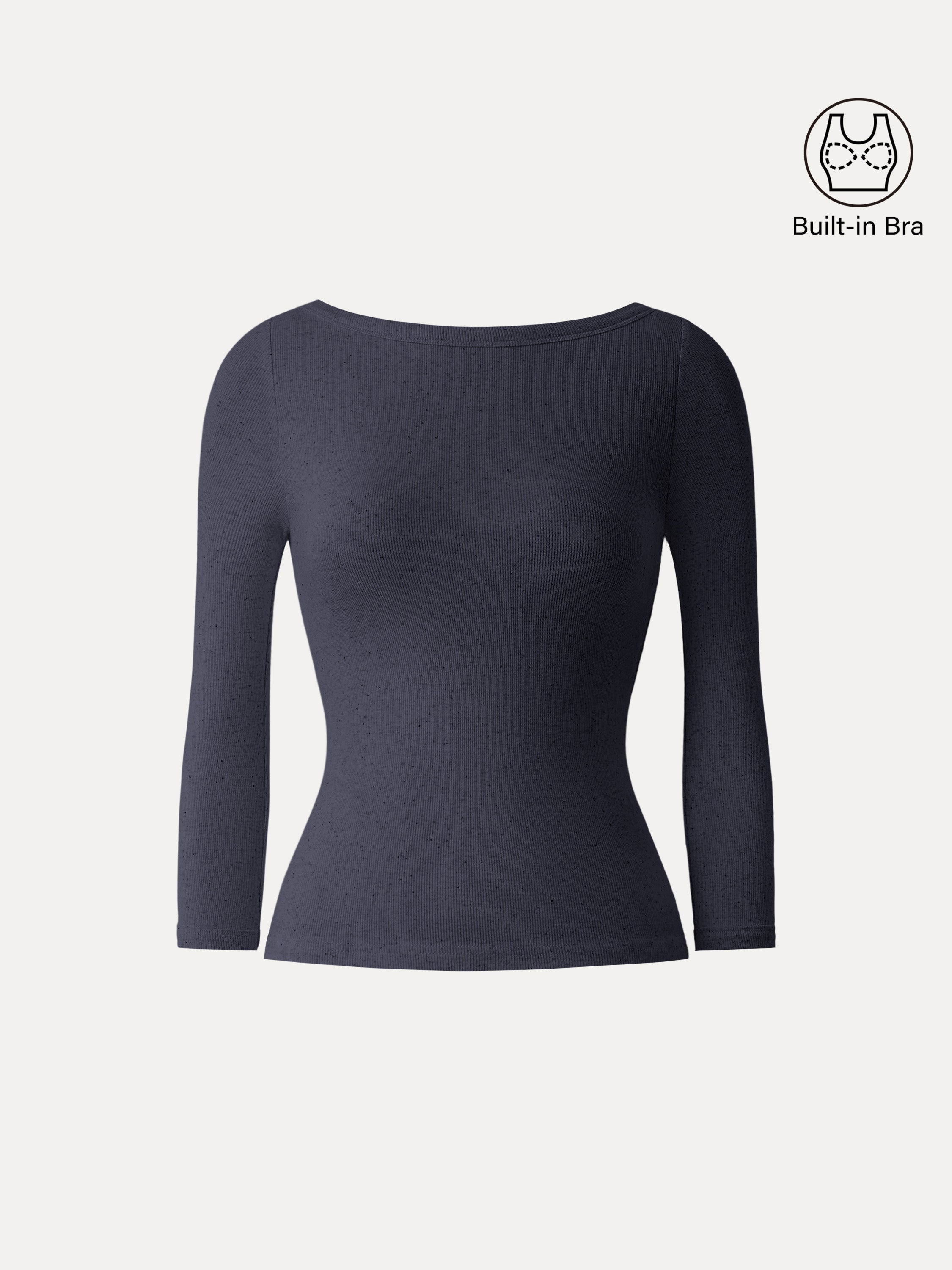 Boatneck 3/4 Sleeve Brami Top