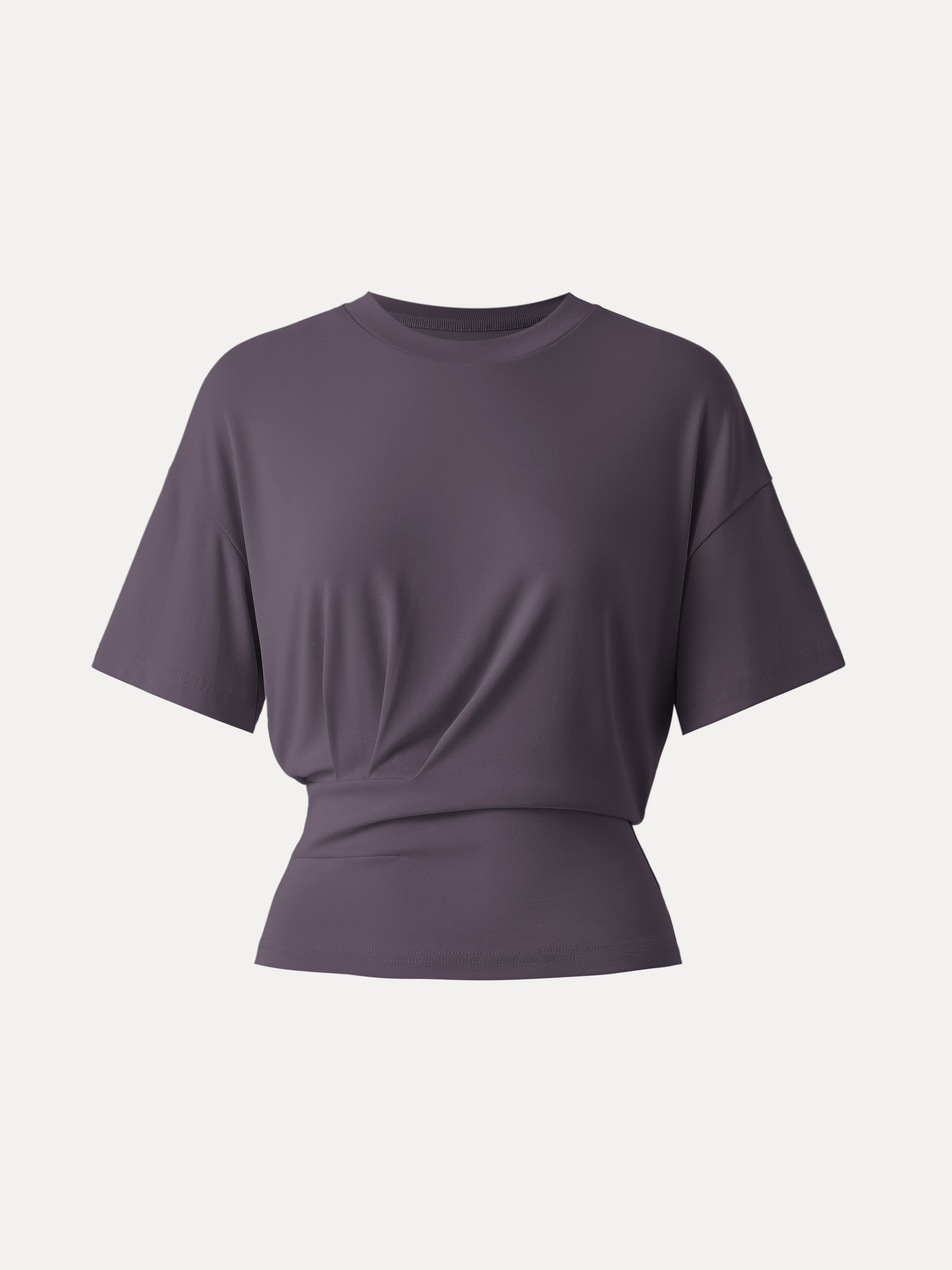Crewneck Short Sleeve Tucked Tee