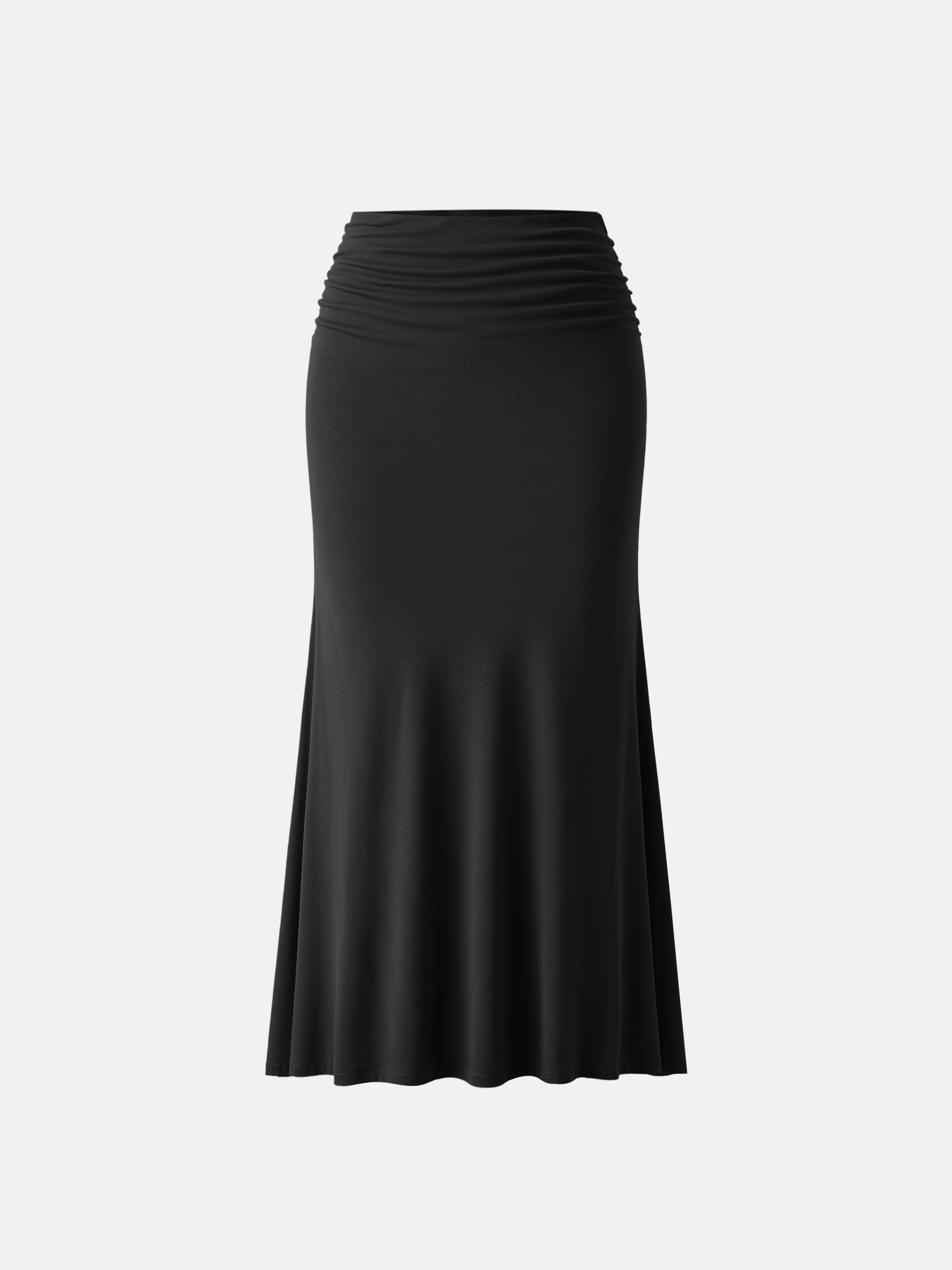 Classic Side Ruched Mermaid Maxi Skirt