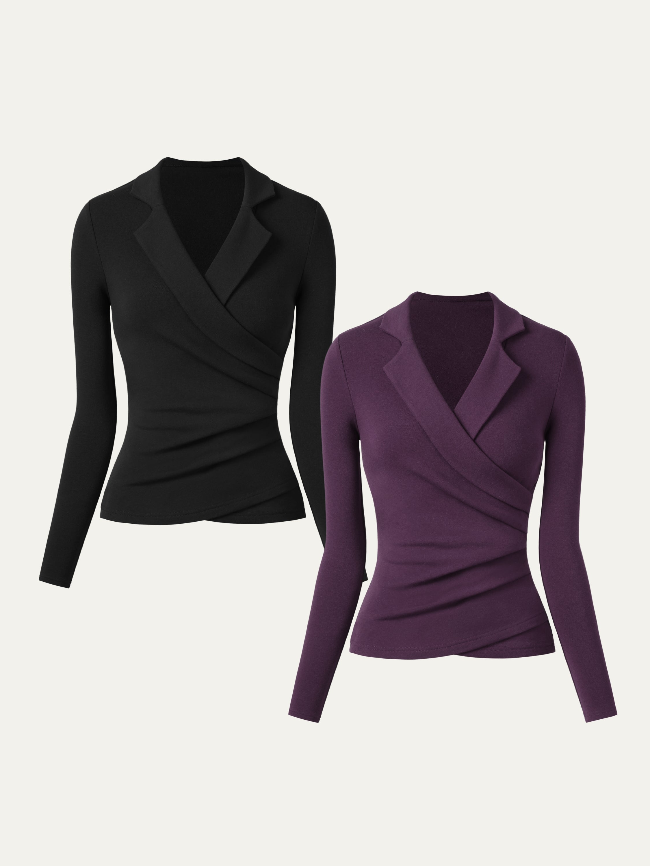 Collared Surplice Top