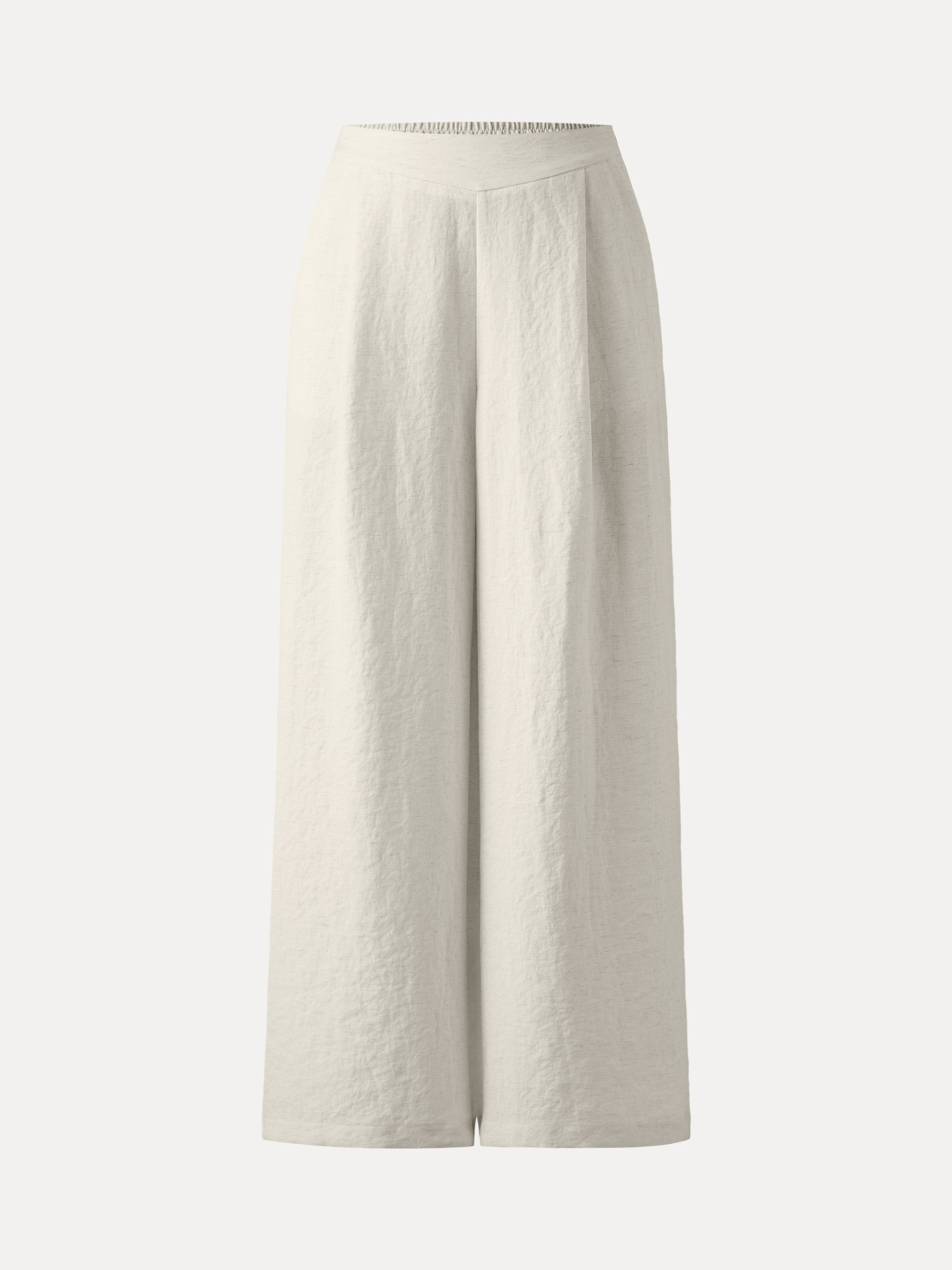 Breezy Linen Mid Rise Wide Leg Pant with Pockets