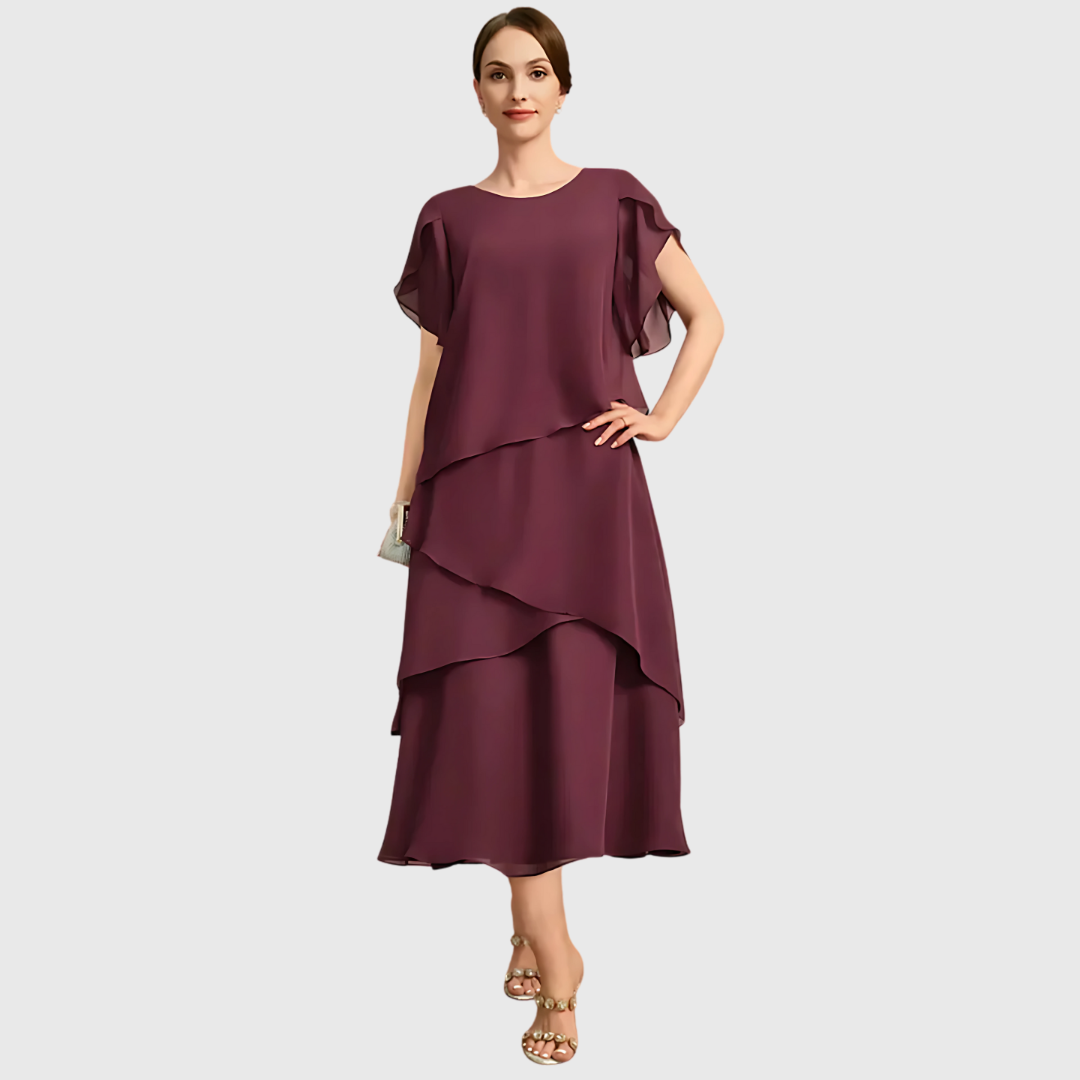 Bonnie – Layered Midi Dress for Special Moments