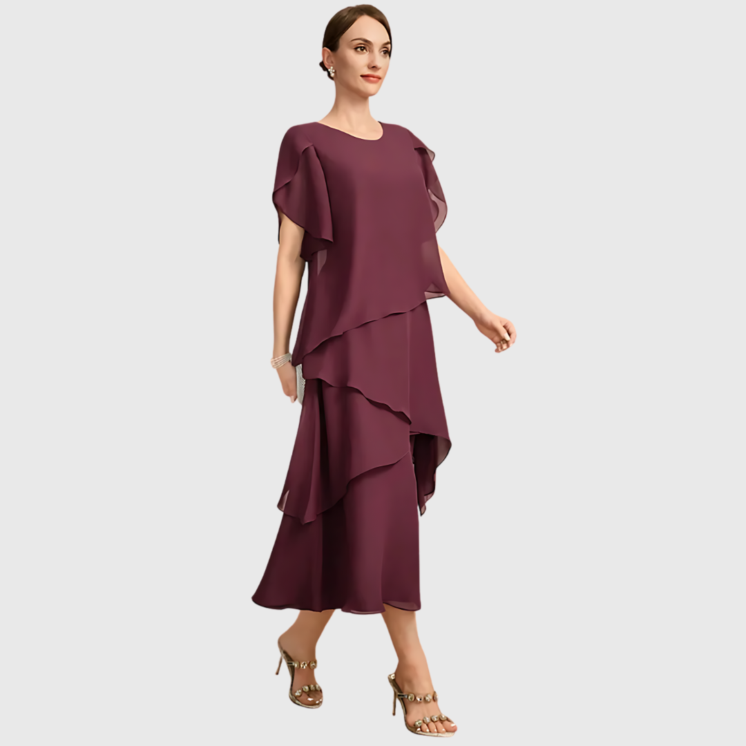 Bonnie – Layered Midi Dress for Special Moments