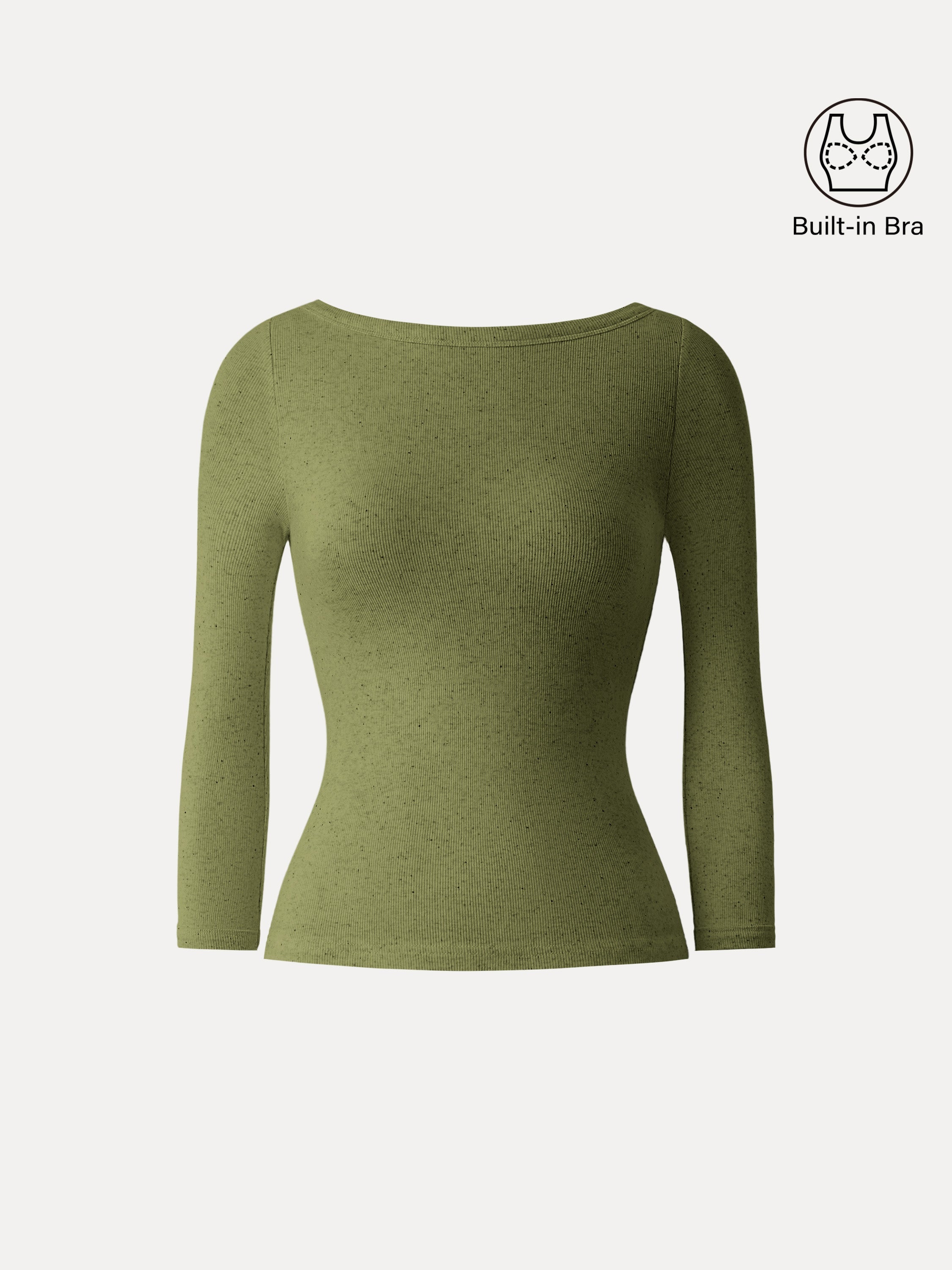 Boatneck 3/4 Sleeve Brami Top