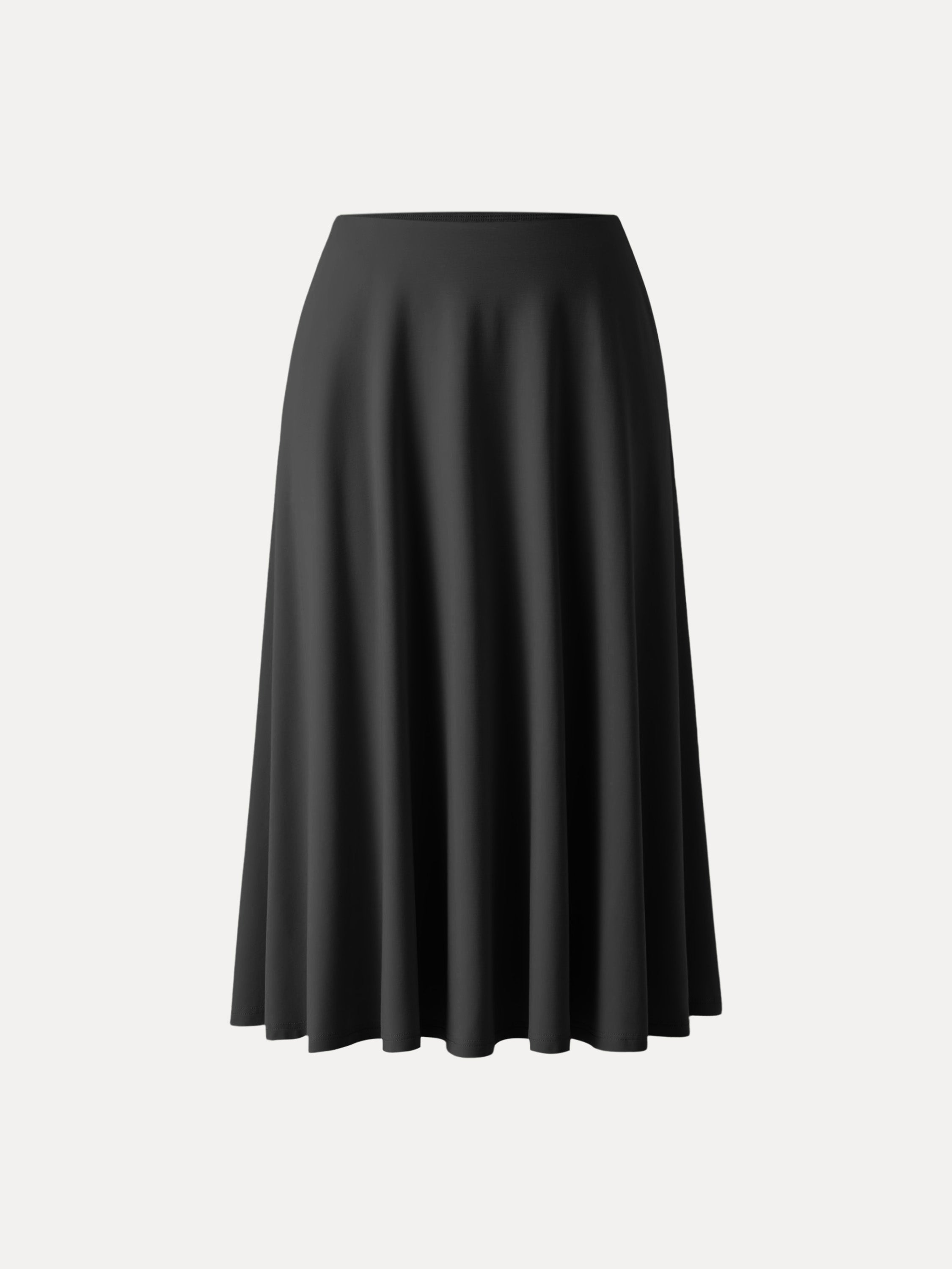 Icy Ponte A-line Midi Skirt with Pockets