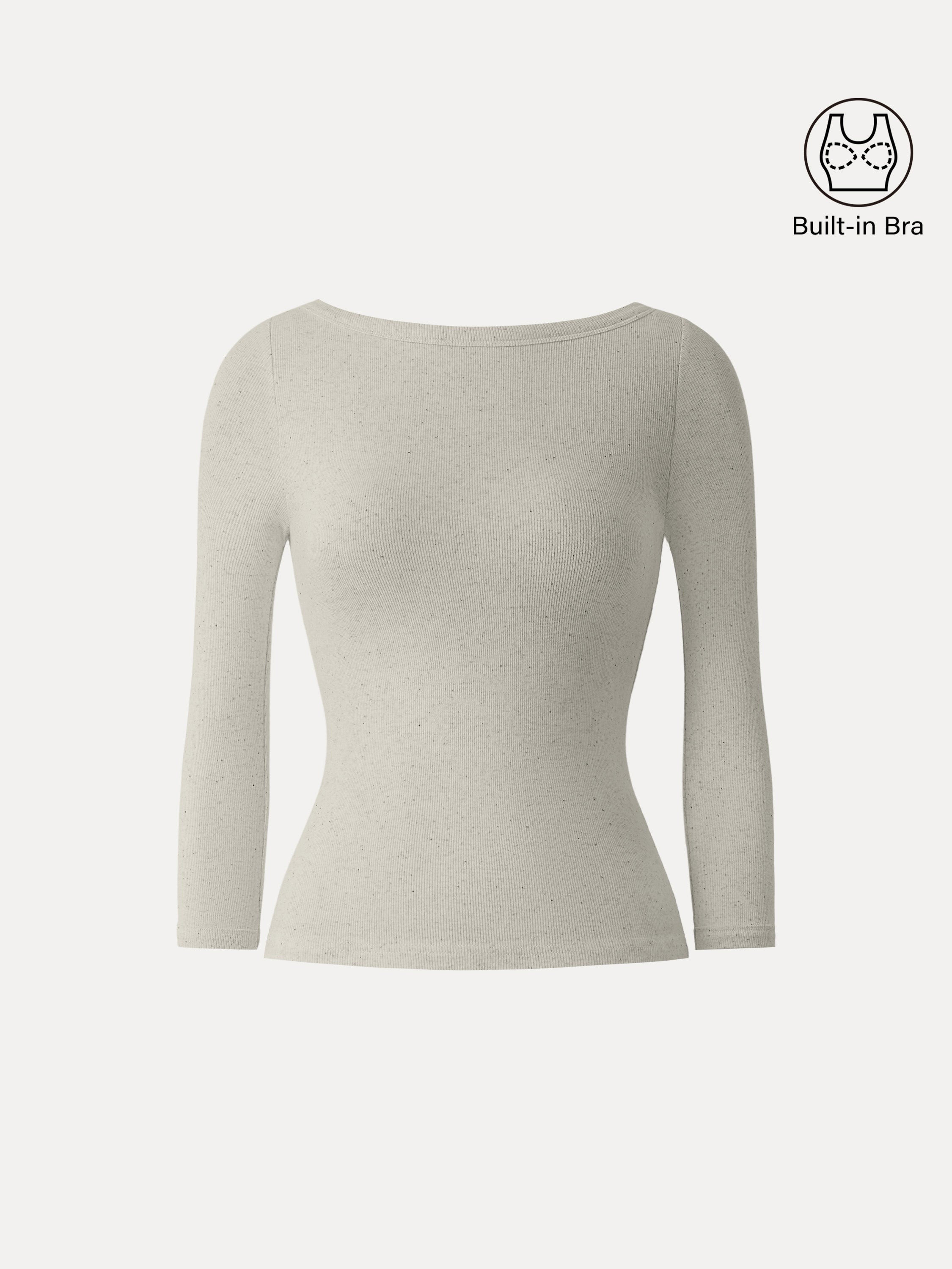 Boatneck 3/4 Sleeve Brami Top