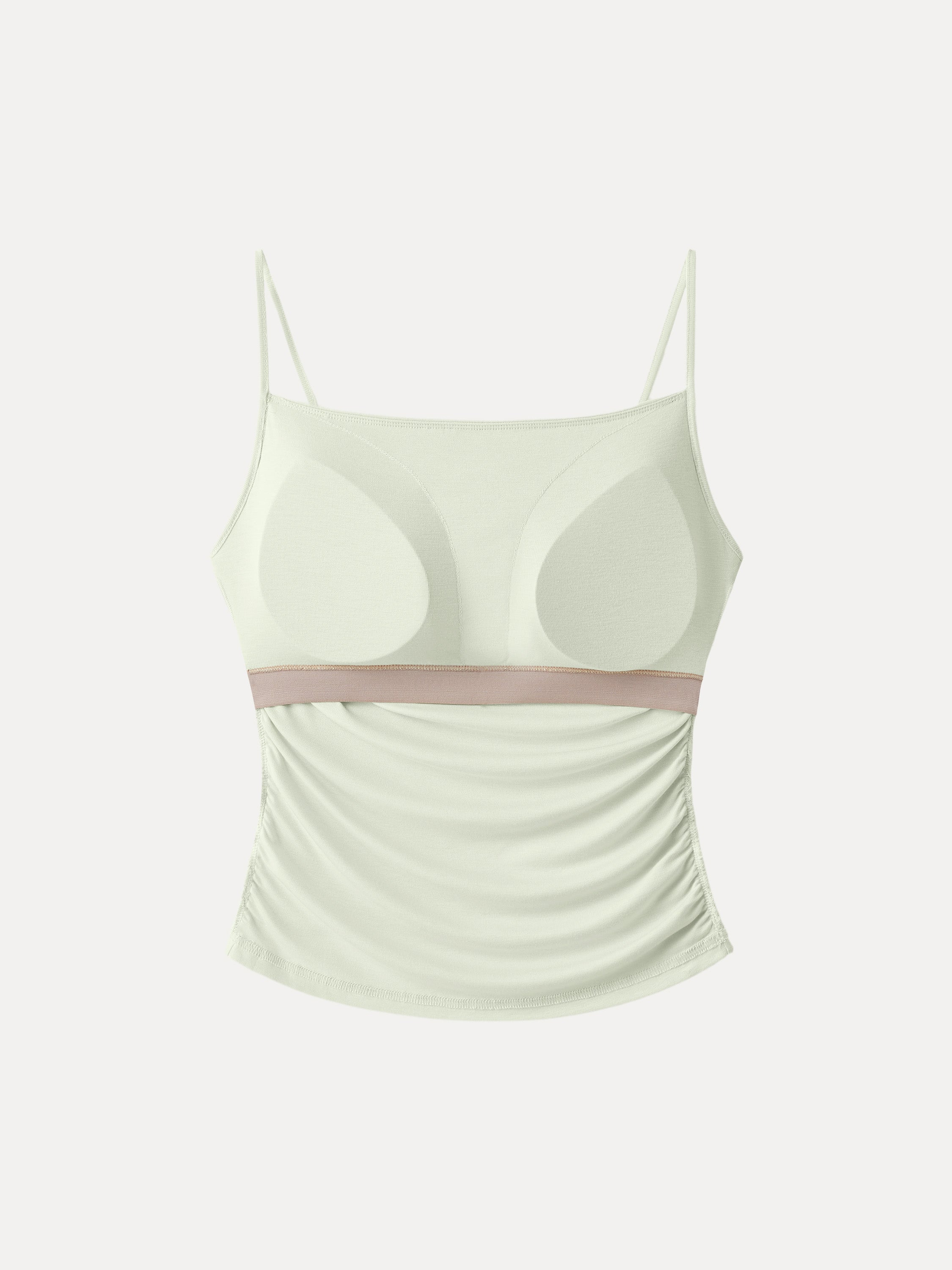 2Pcs Set Adjustable Spaghetti Straps Side Ruched New Airy Brami