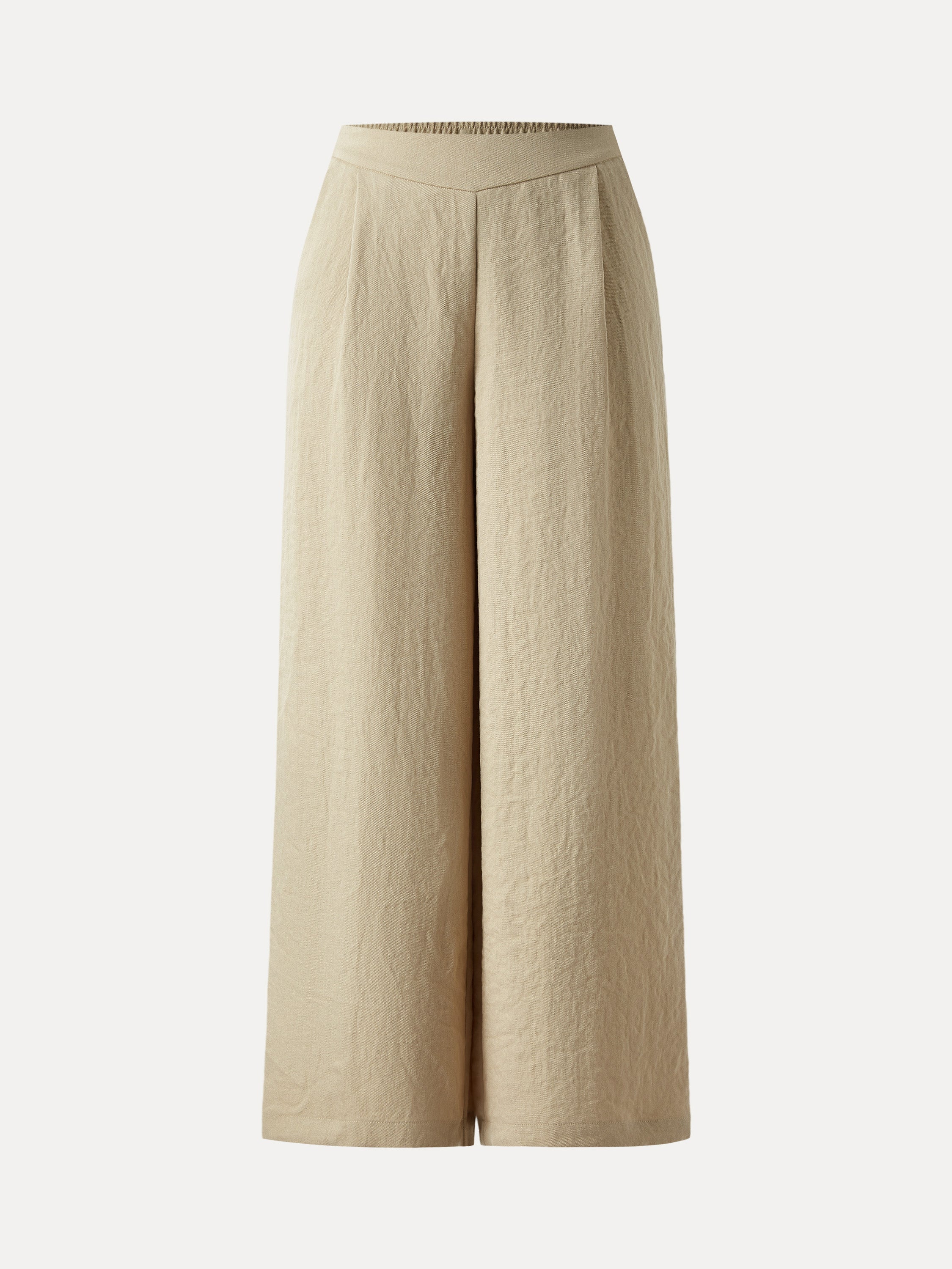 Breezy Linen Mid Rise Wide Leg Pant with Pockets