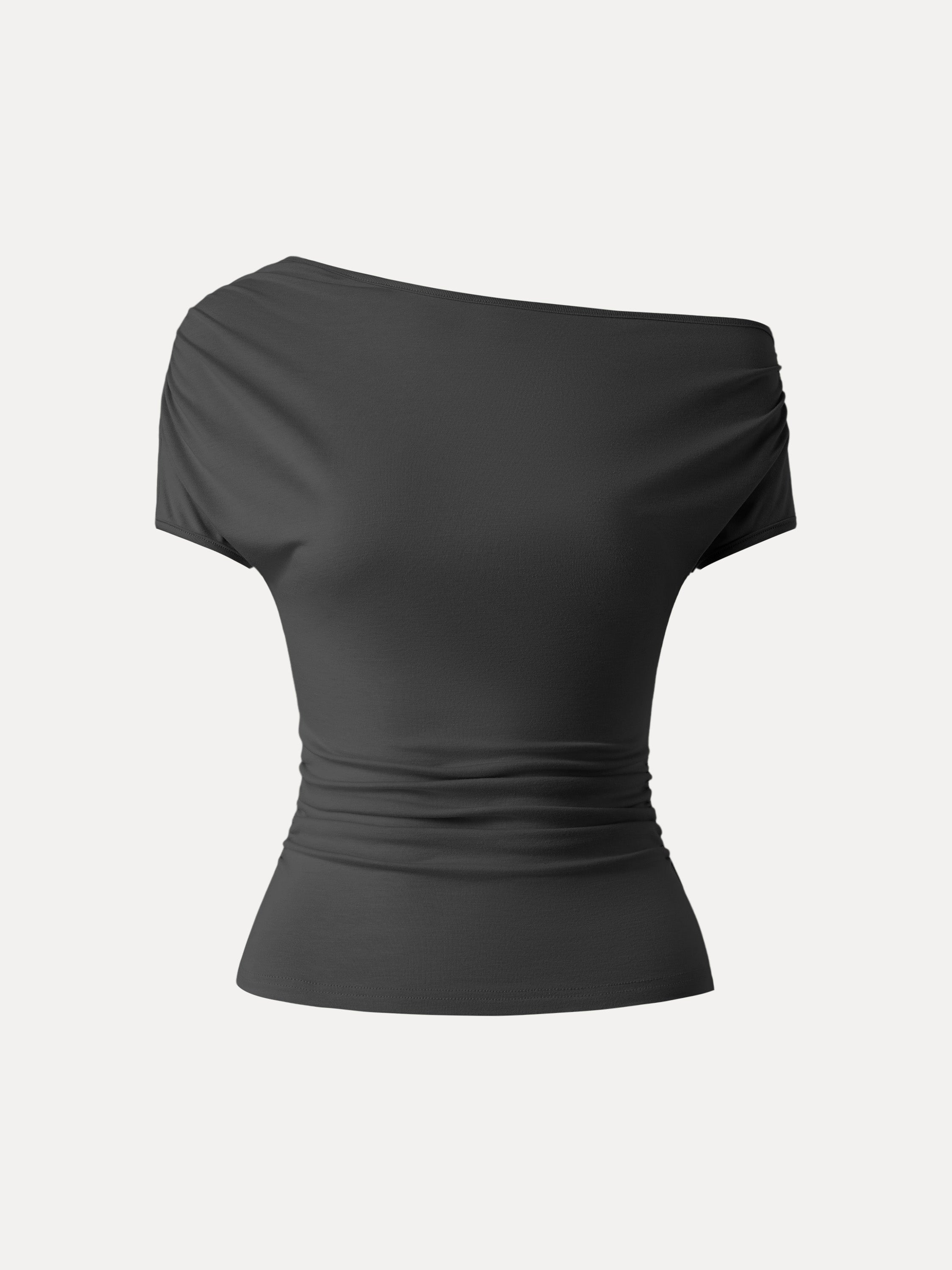 Cooling Asymmetrical Short Sleeve Stretchy Tee