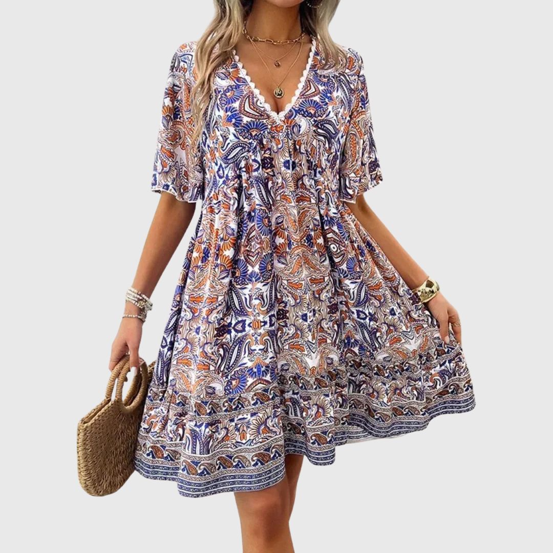 Amelia – Light Printed Dress with a Soft, Easy Shape