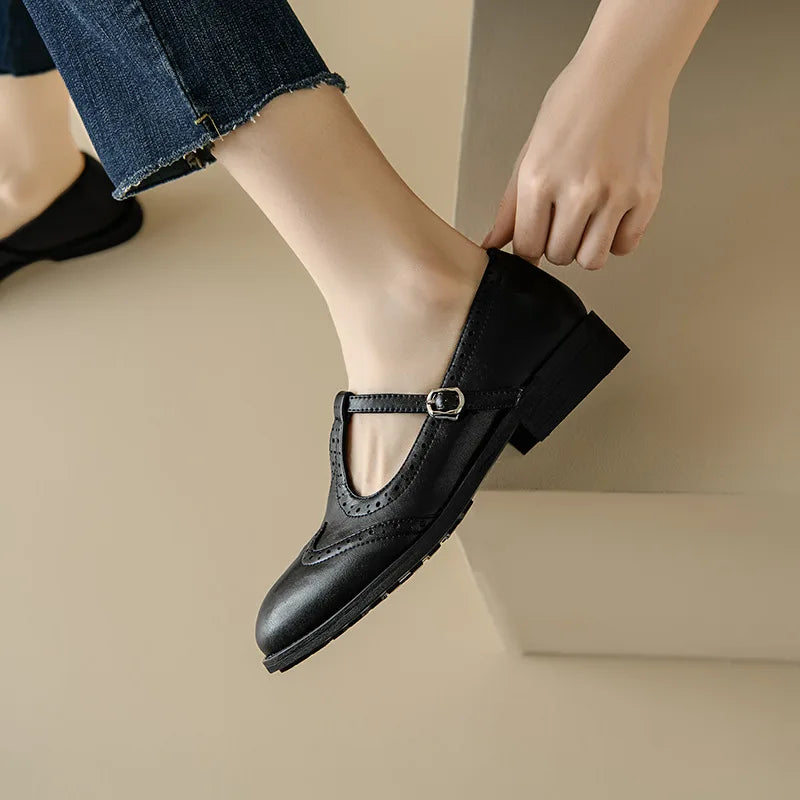 Modern Elegant T-Strap Mary Janes