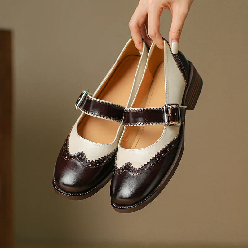 velora | Miana Leather Mary Janes
