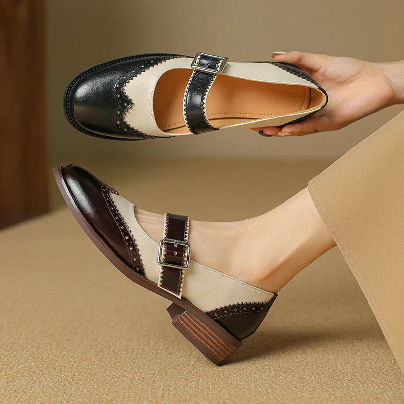velora | Miana Leather Mary Janes