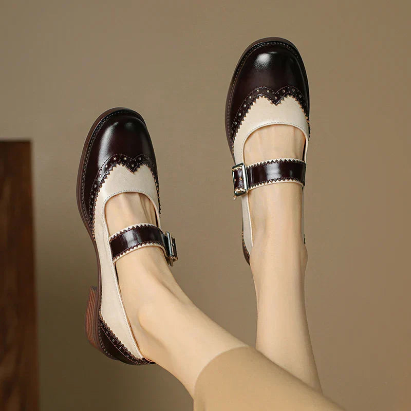 velora | Miana Leather Mary Janes