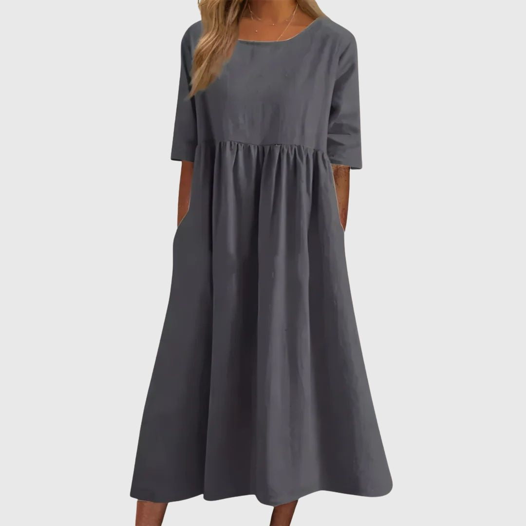 Susan - Midi dress with tummy coverage