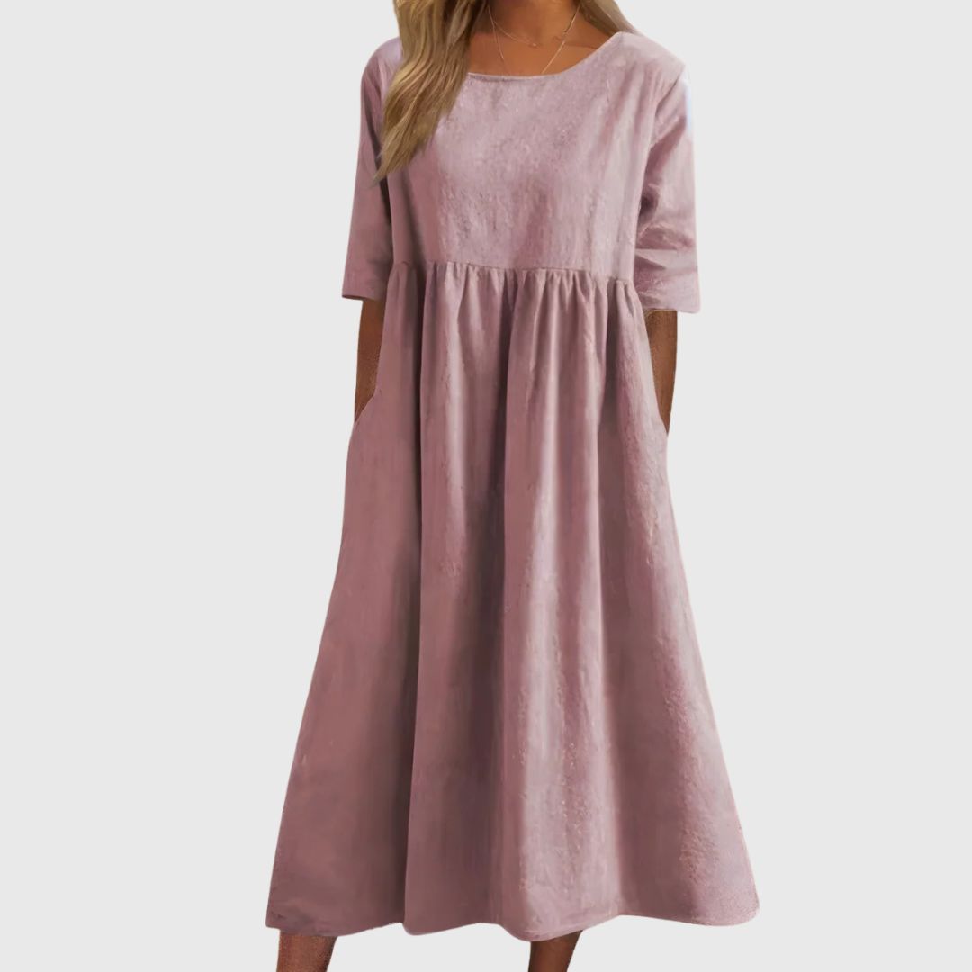 Susan - Midi dress with tummy coverage