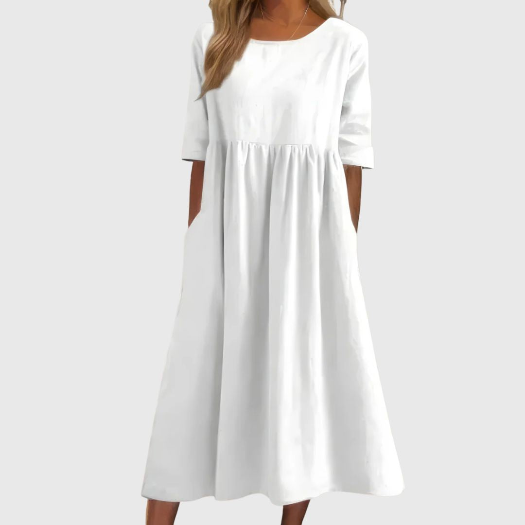 Susan - Midi dress with tummy coverage