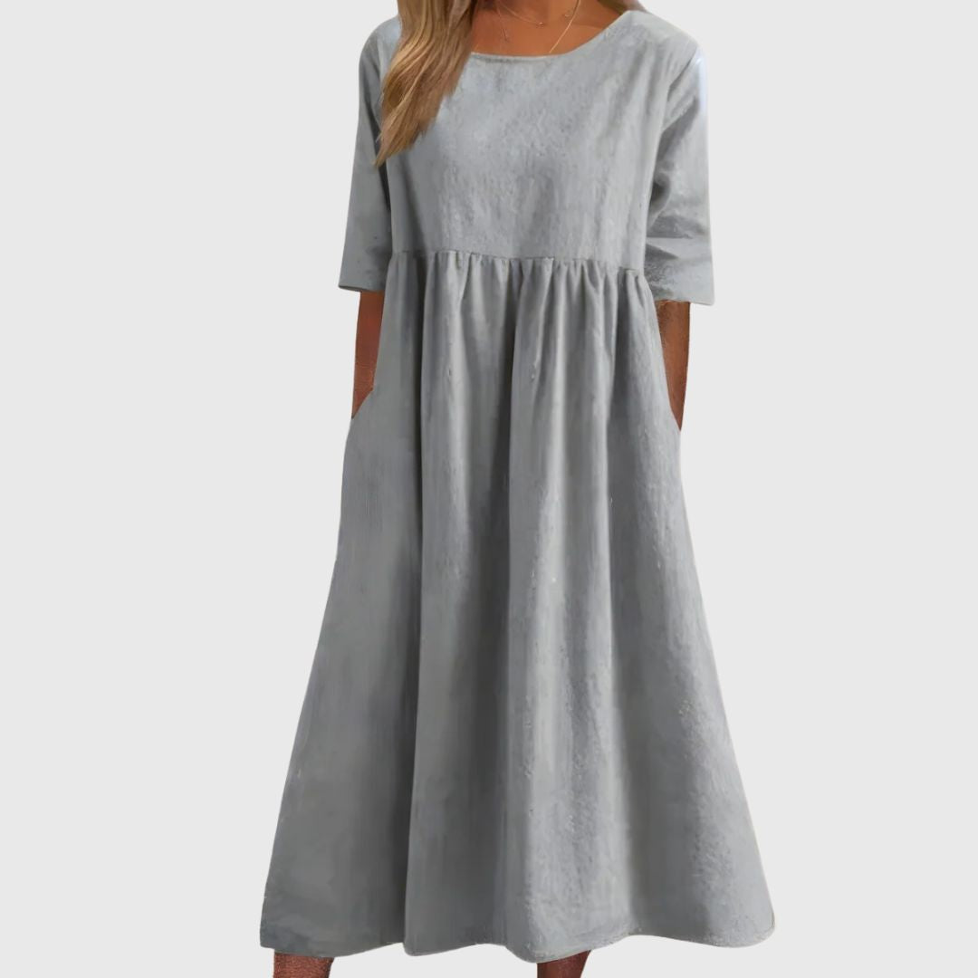 Susan - Midi dress with tummy coverage