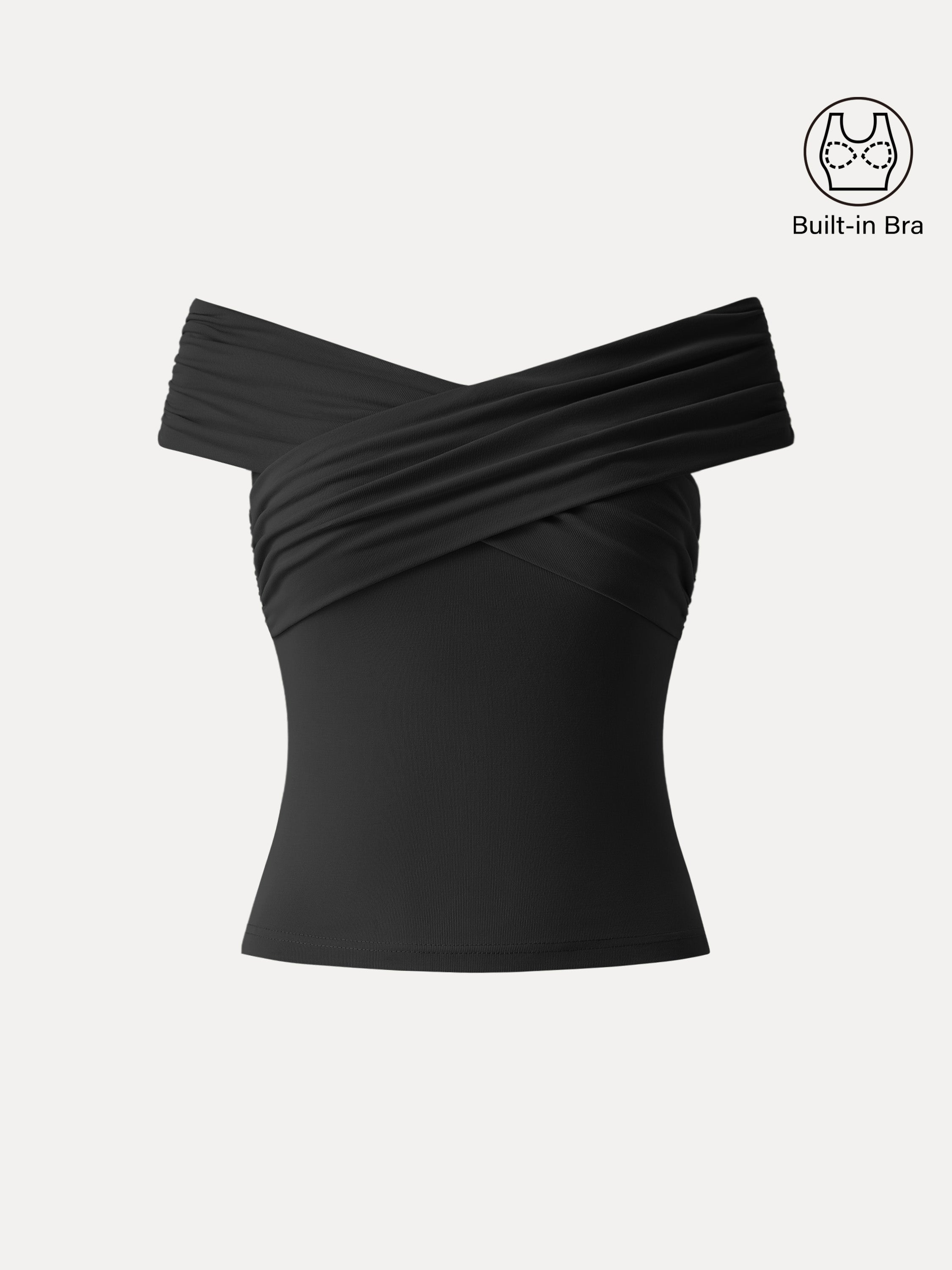 Criss Cross Off Shoulder New Airy Brami Top