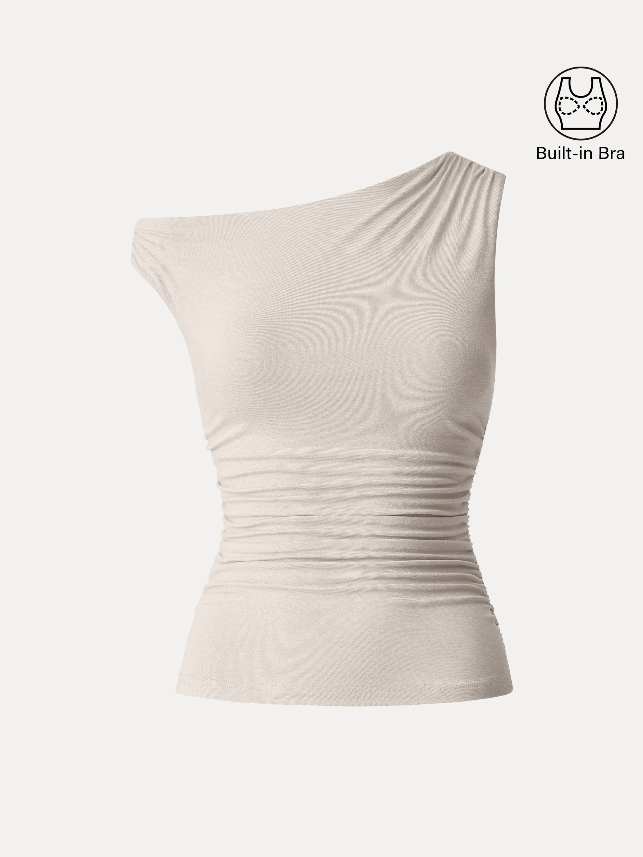 Cooling Asymmetrical Ruched Brami