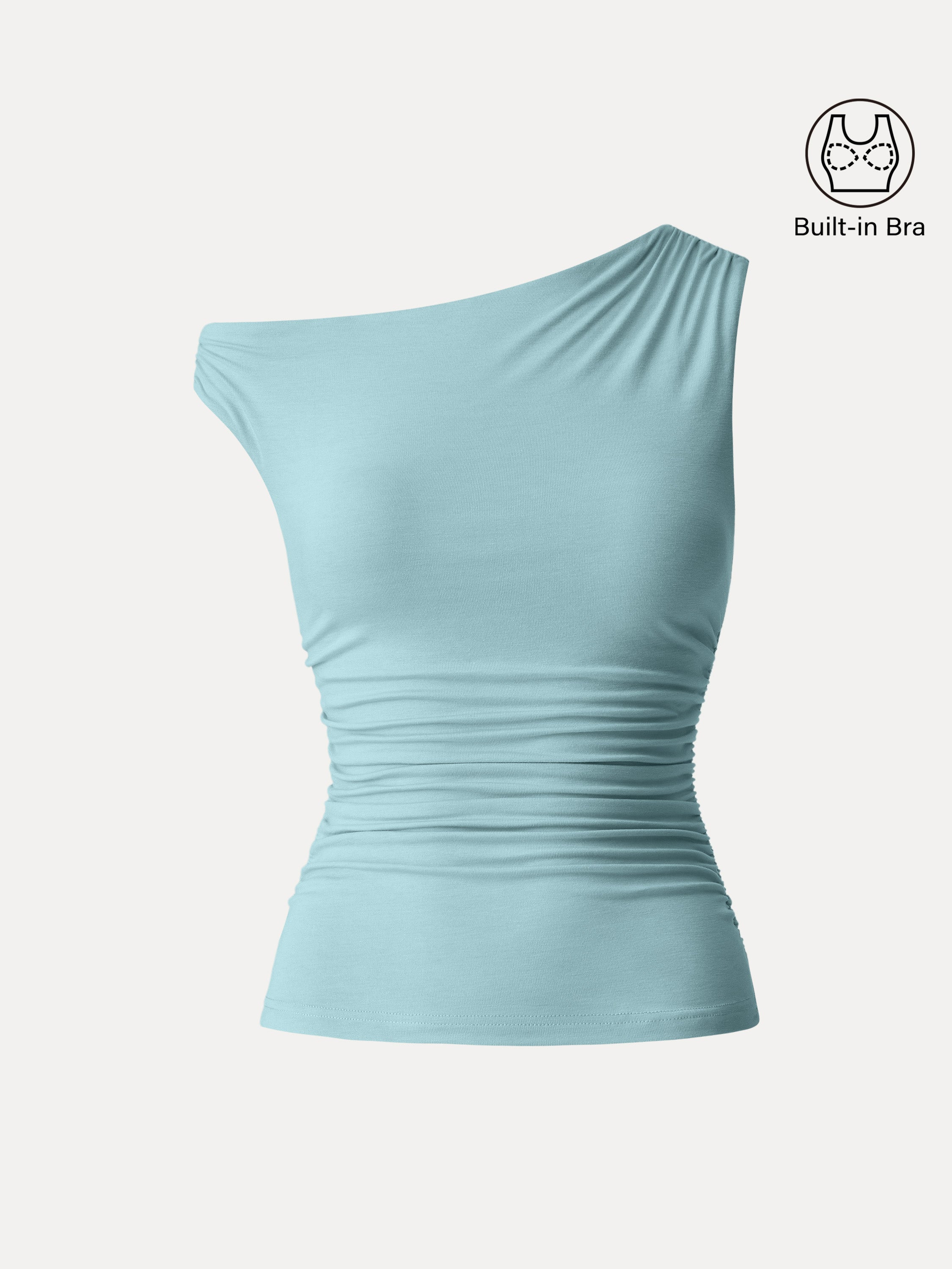 Cooling Asymmetrical Ruched Brami