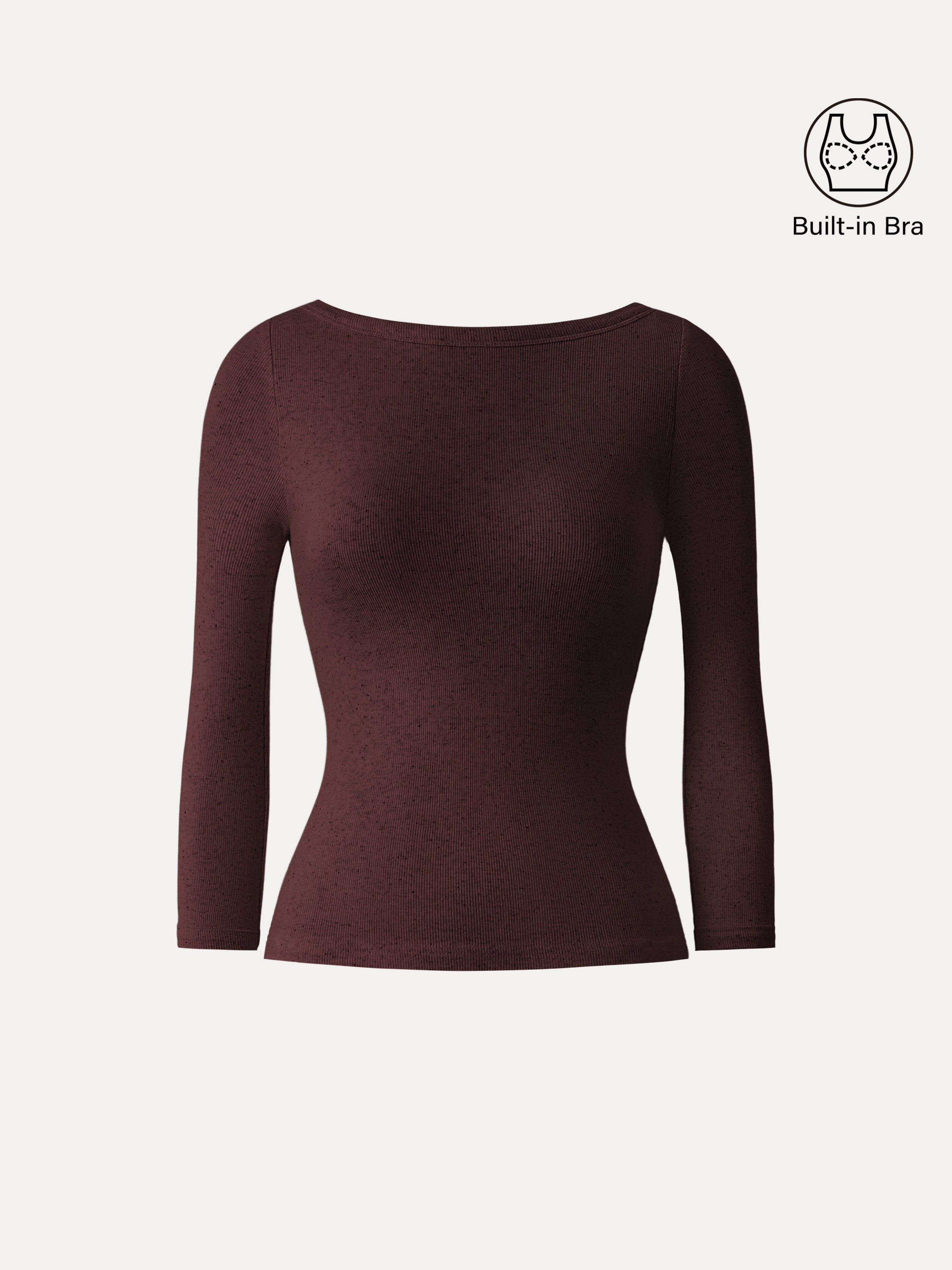 Boatneck 3/4 Sleeve Brami Top