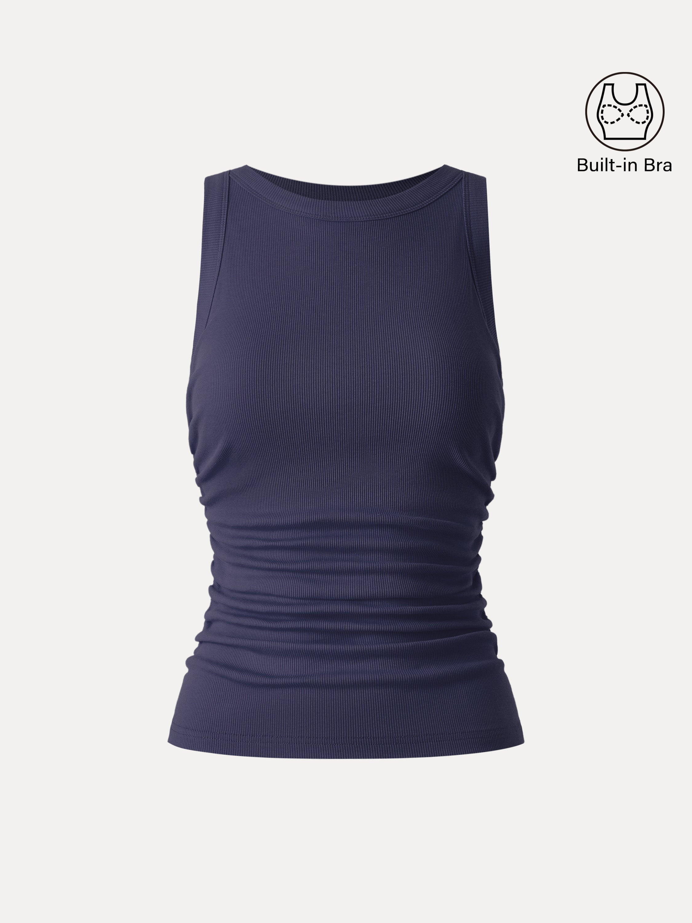 Crewneck Side Ruched Brami Tank