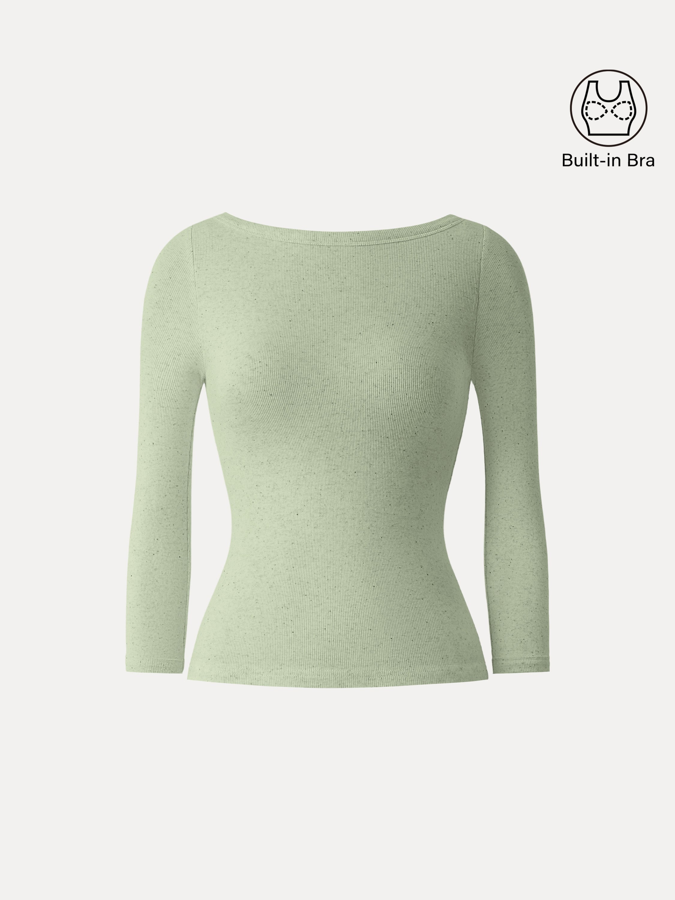 Boatneck 3/4 Sleeve Brami Top