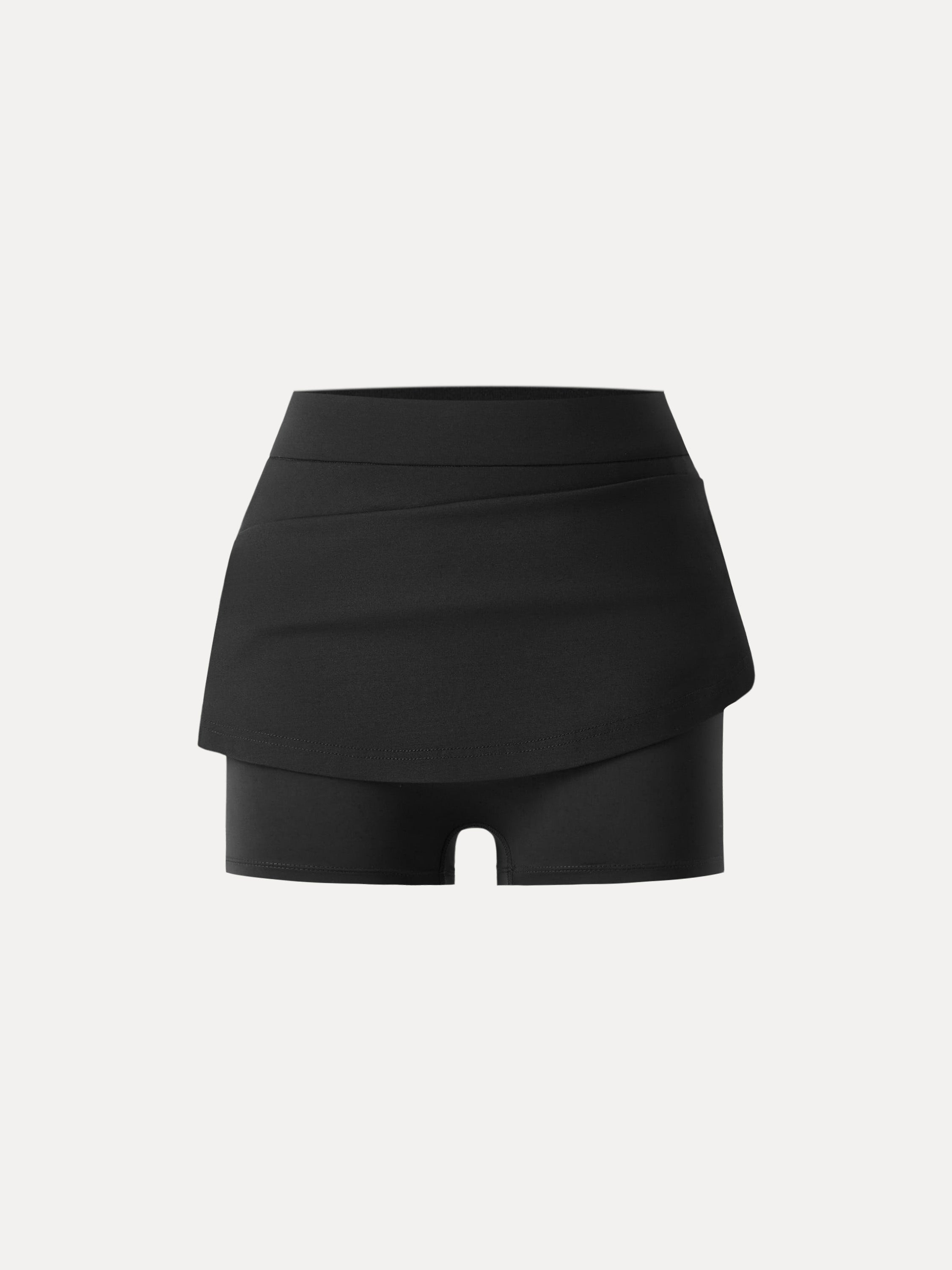 Bamboo Ponte A-line Circle Skirt with Built-in Shorts and Pockets
