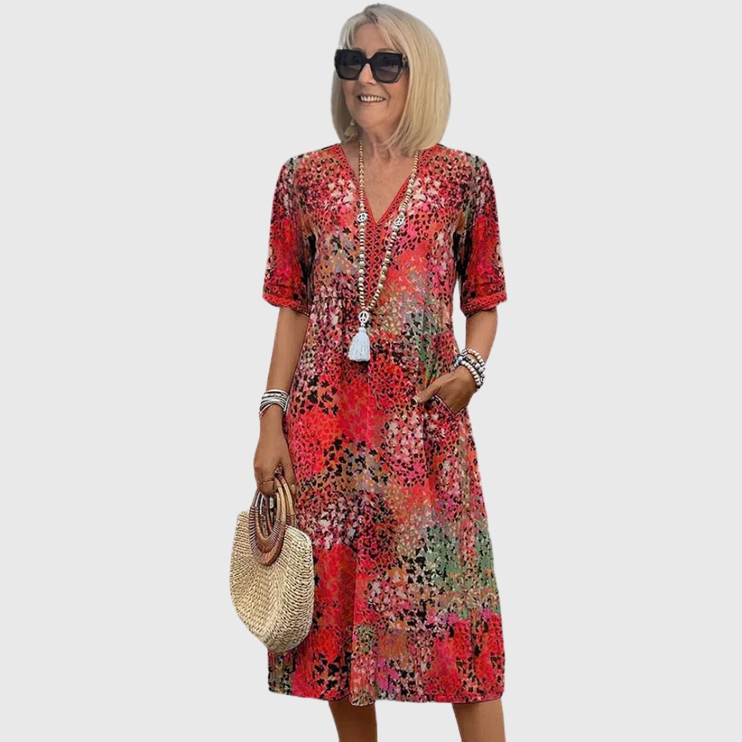 Grace - Feel Beautiful V-Neck Midi Dress