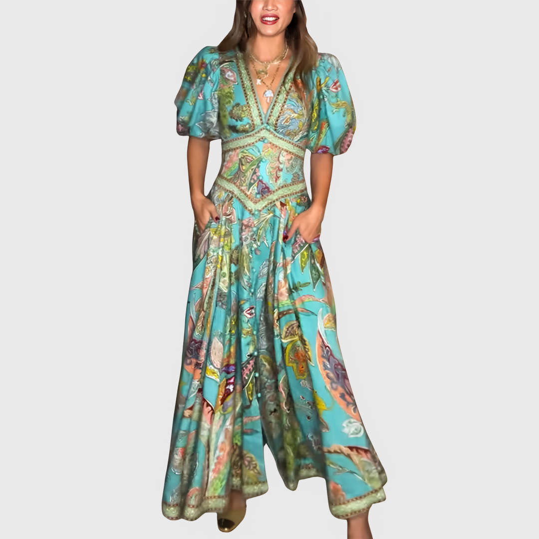 Alexandra – Light Maxi Dress with Soft Sleeves