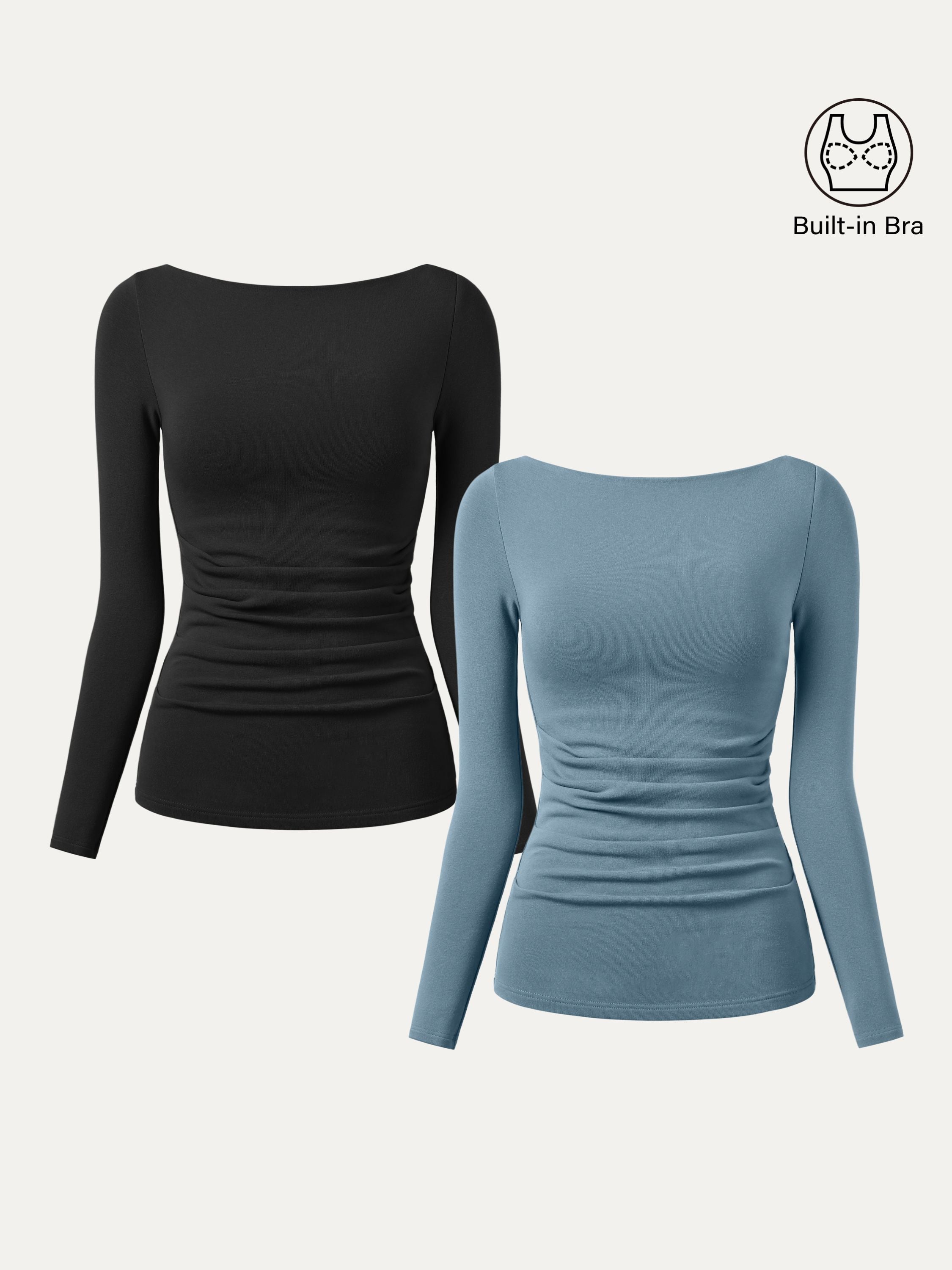 Boatneck Tucks Brami Top