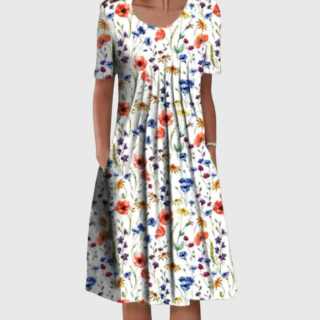 Isabel - Elegant Patterned Midi for Every Day