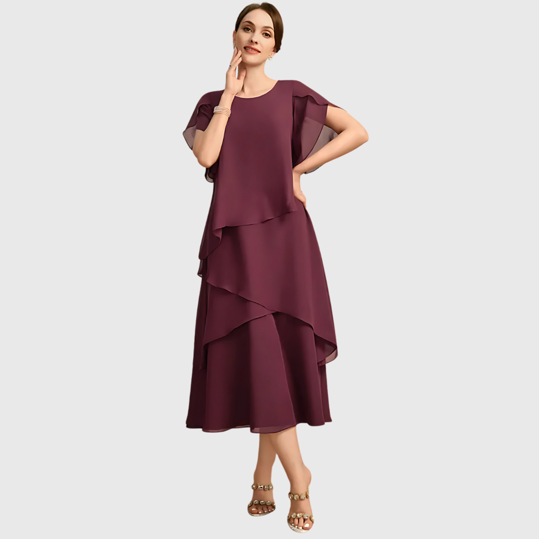 Bonnie – Layered Midi Dress for Special Moments