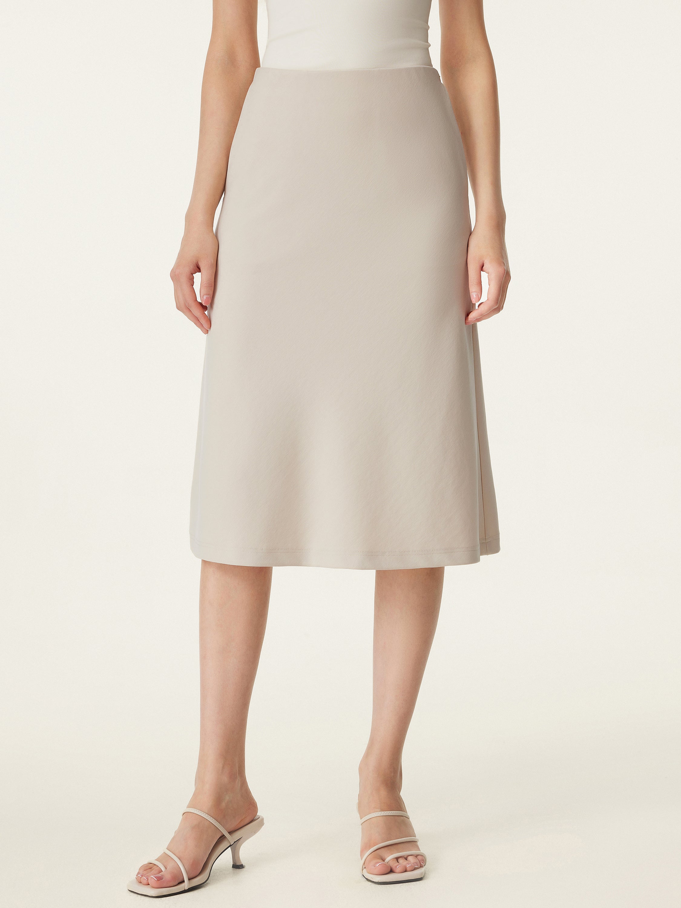 A-line Midi Skirt with Pockets