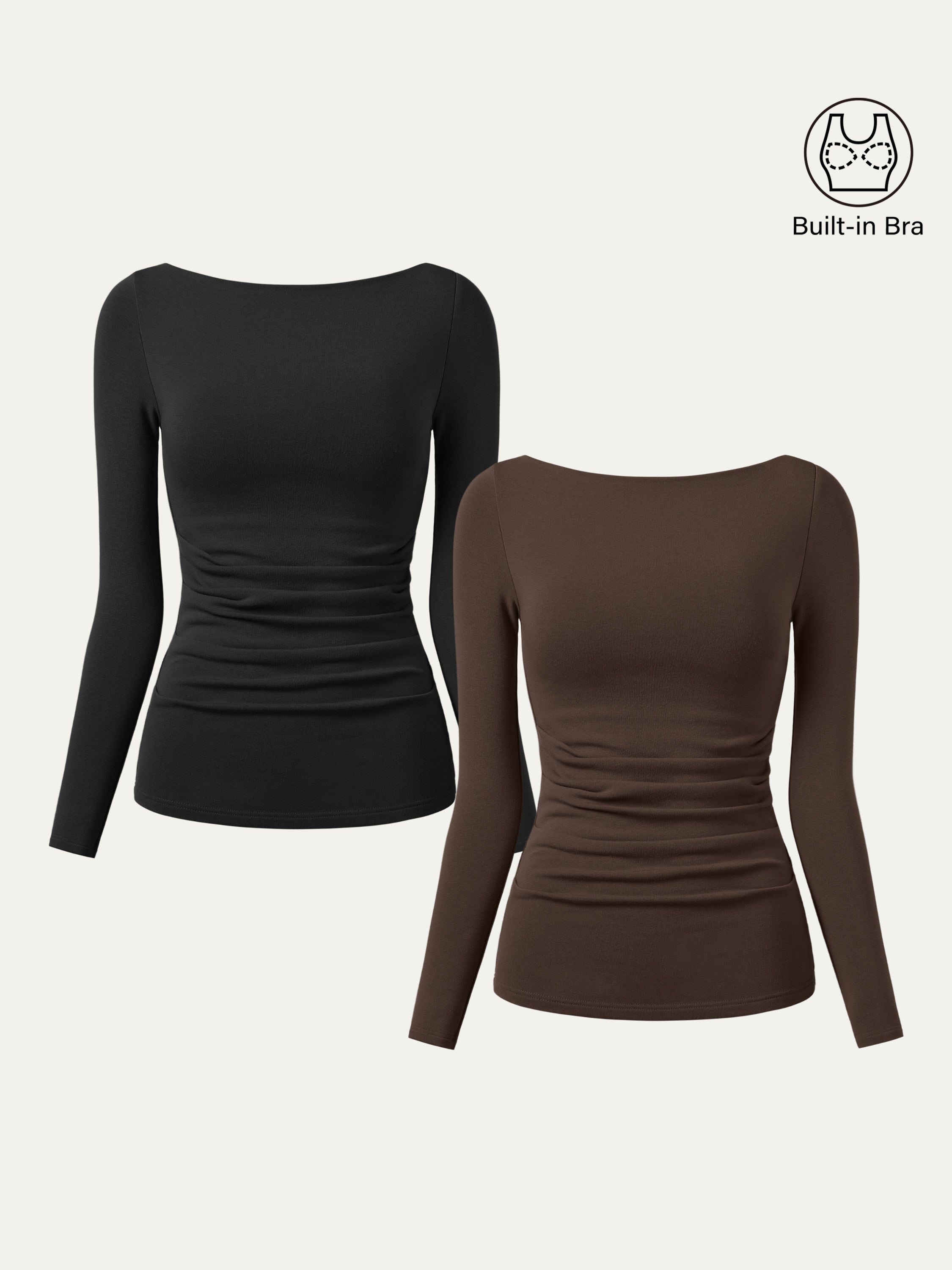 Boatneck Tucks Brami Top