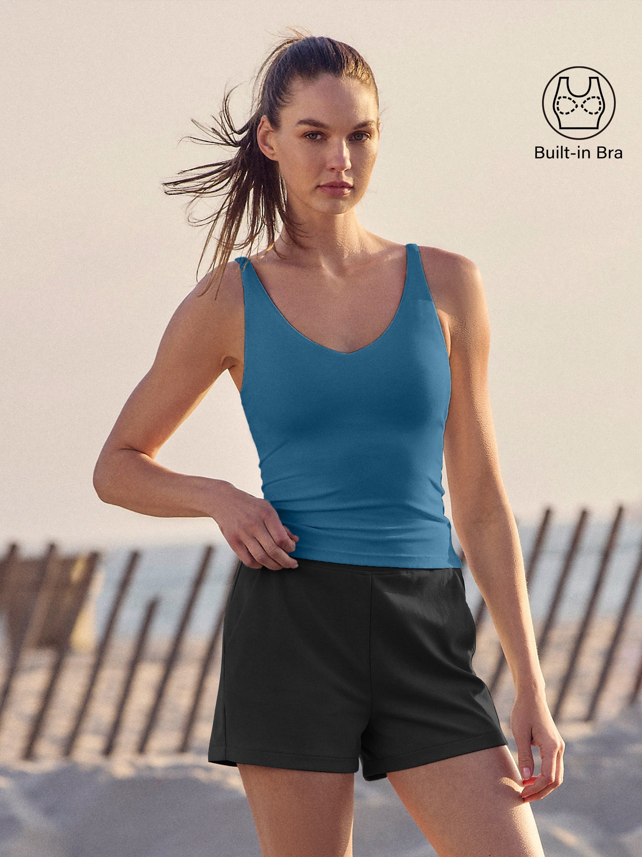 Essential V-neck Sleeveless New Airy Brami Tank