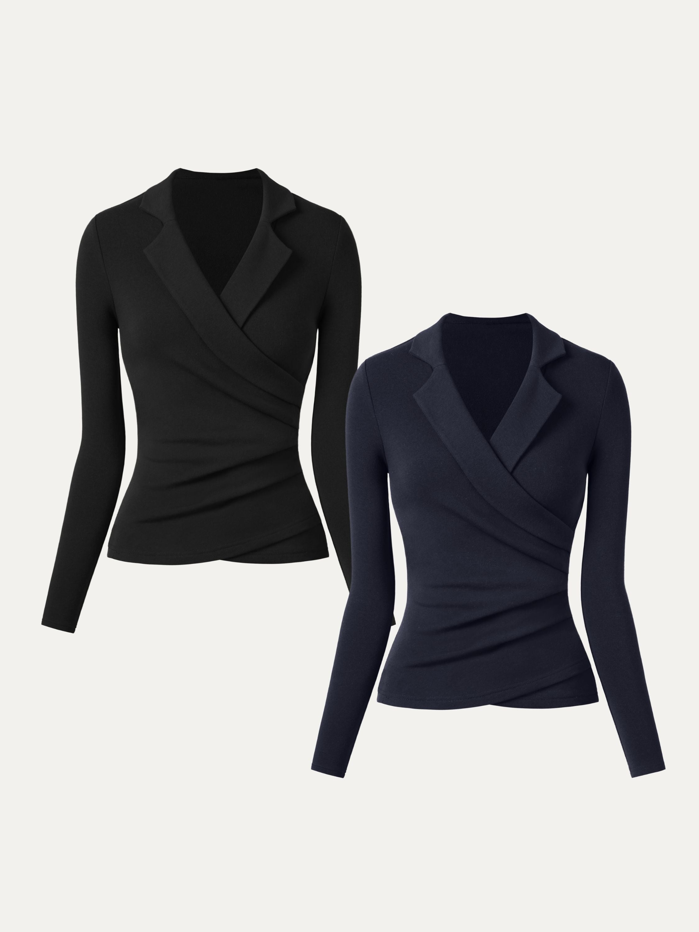 Collared Surplice Top