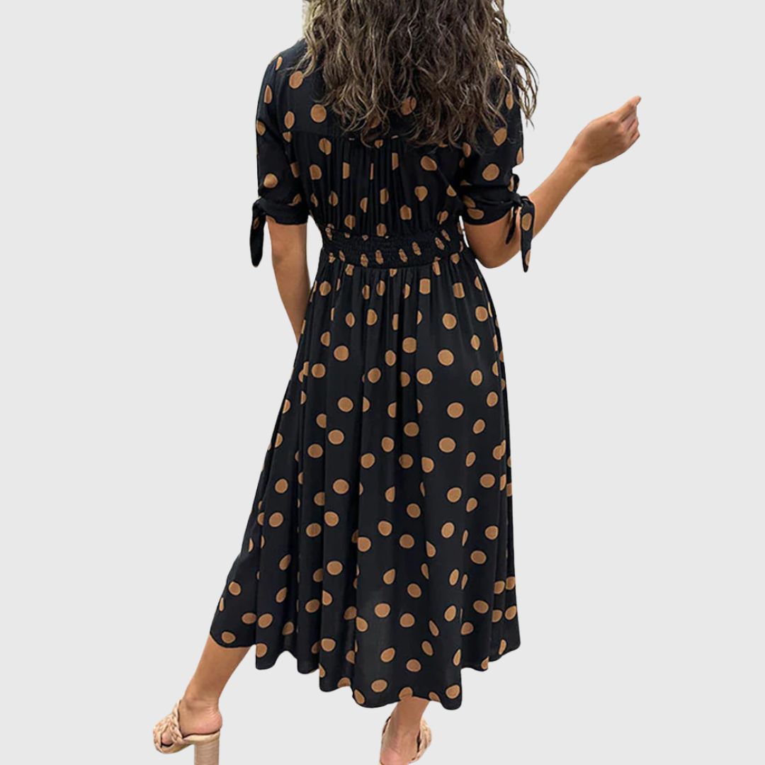 Evelyn - Elegant Polka Dot Dress