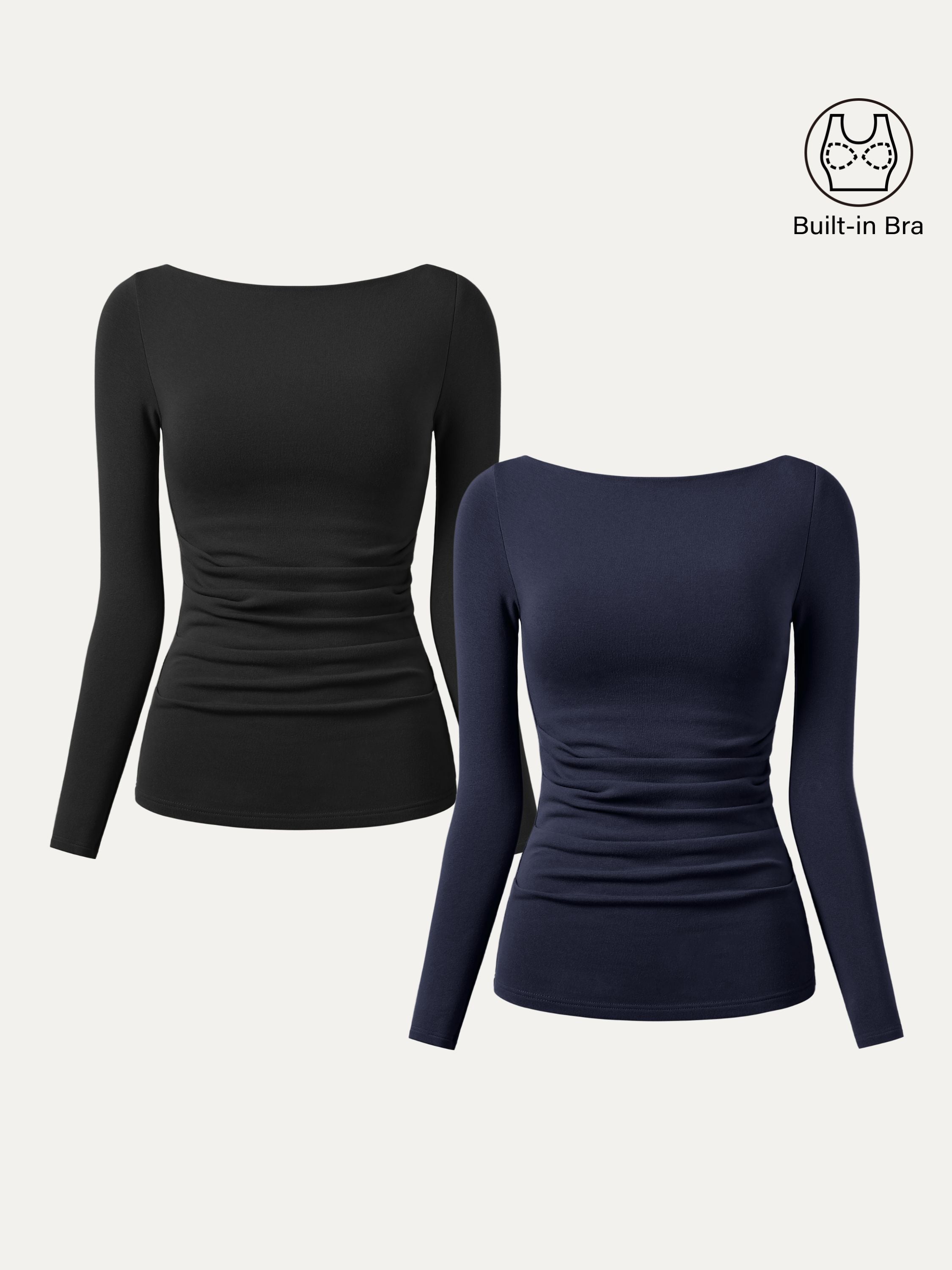 Boatneck Tucks Brami Top