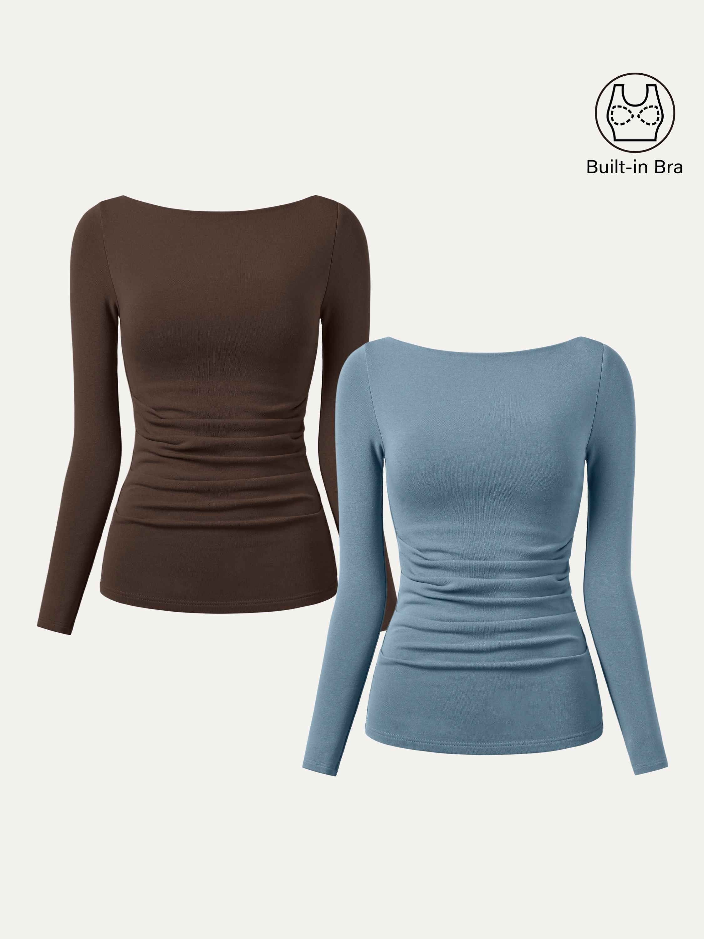 Boatneck Tucks Brami Top
