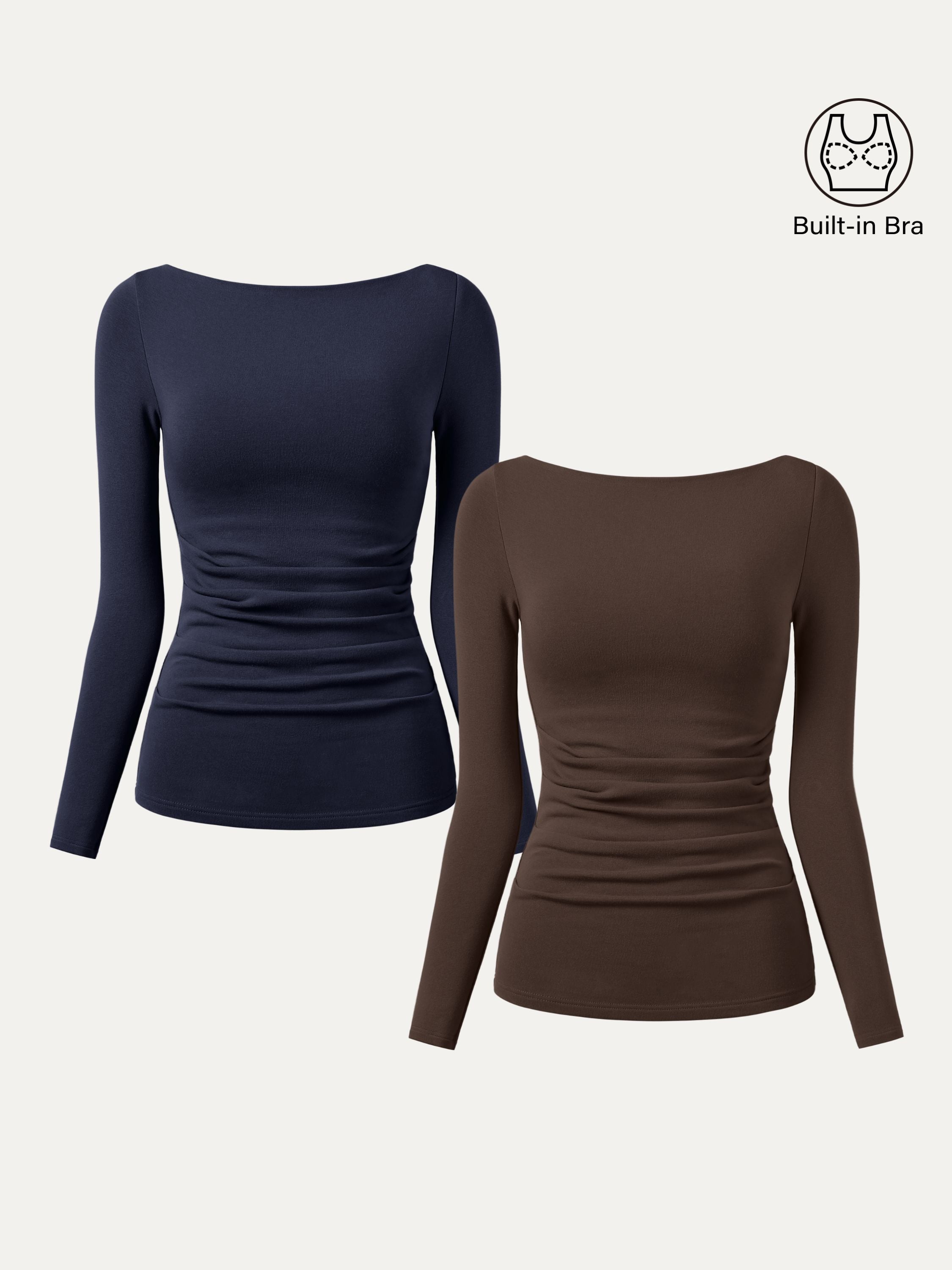 Boatneck Tucks Brami Top