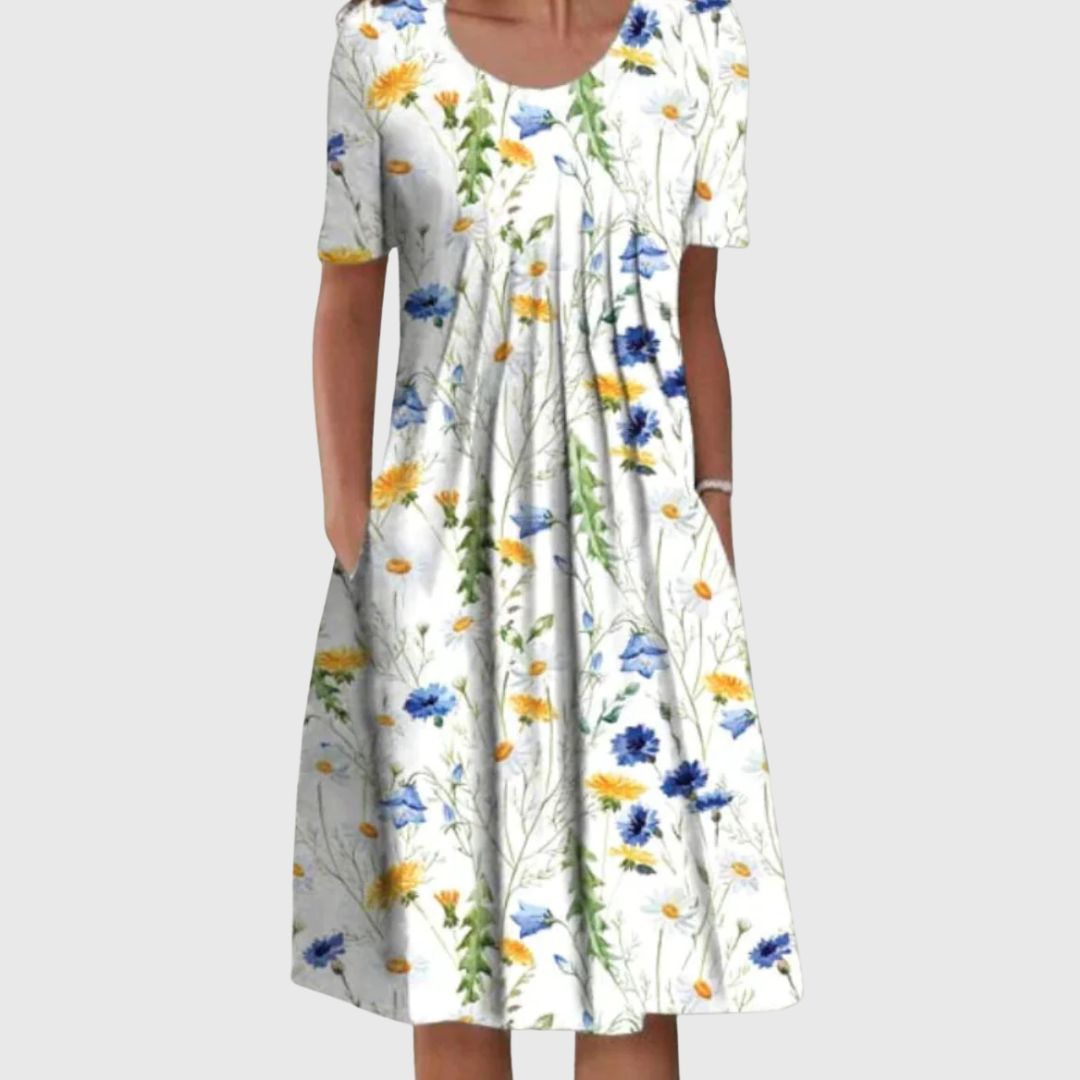 Isabel - Elegant Patterned Midi for Every Day